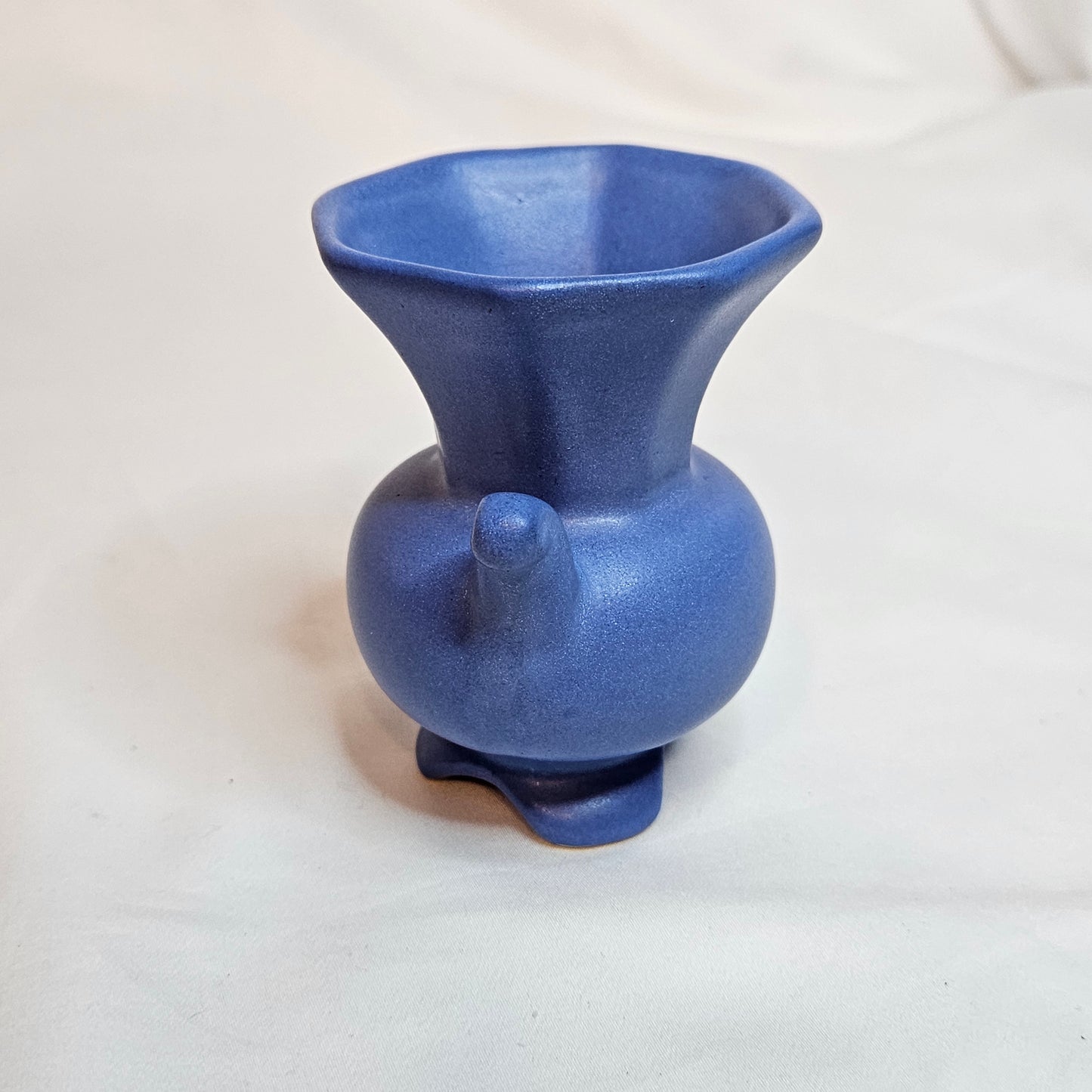 Vintage Niloak Pottery small Cabinet Vase, Ozark Blue