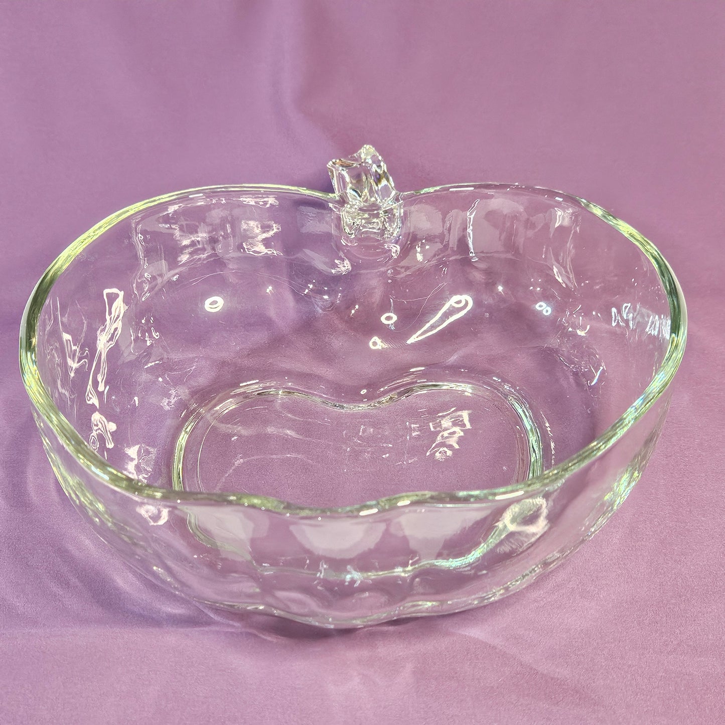 Vintage Apple glass serving bowl