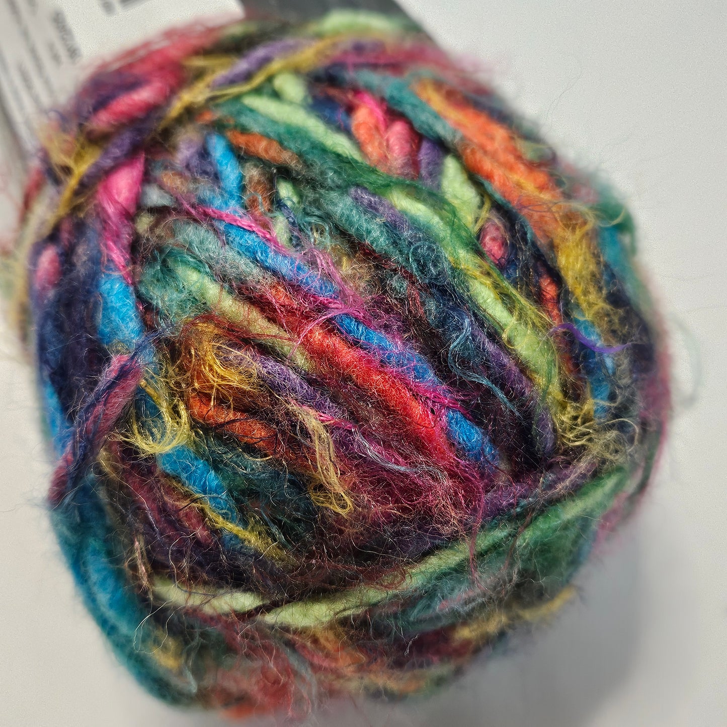 Sensations Angel Hair bulky yarn, Red Multi color
