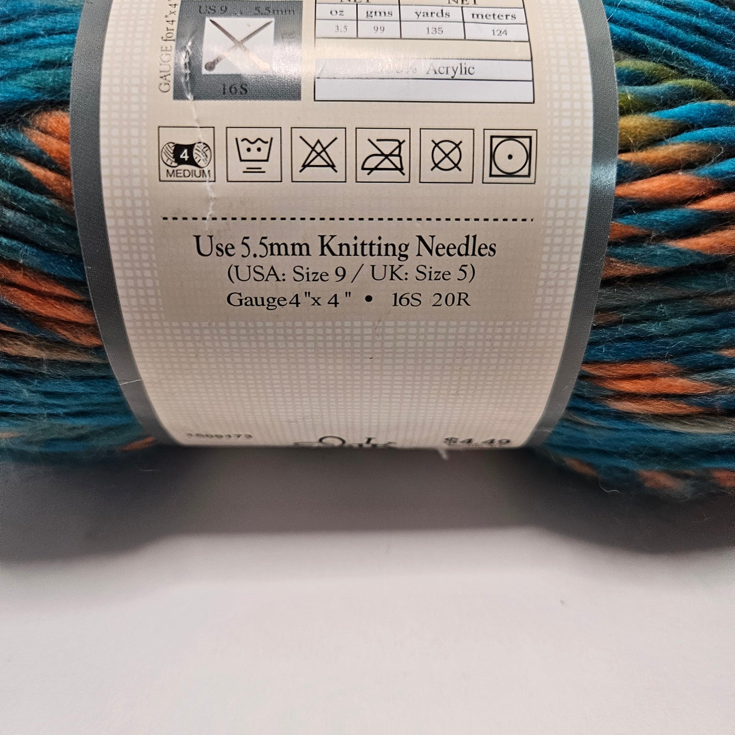 Yarn Bee Wildstreak acrylic yarn, various colors