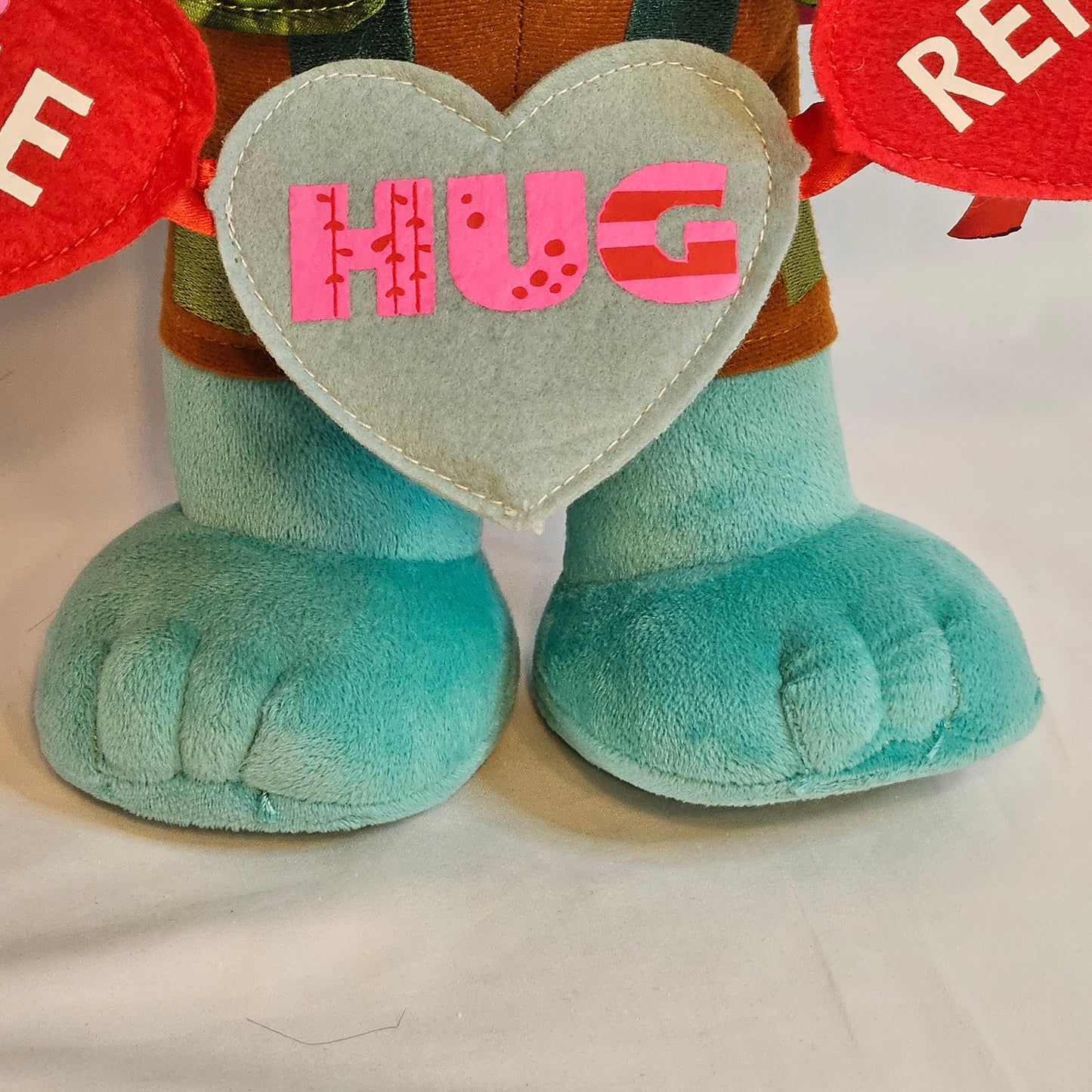 Jumbo plush Branch from the Trolls Movie with Valentines hearts, 25 inches tall, 2017