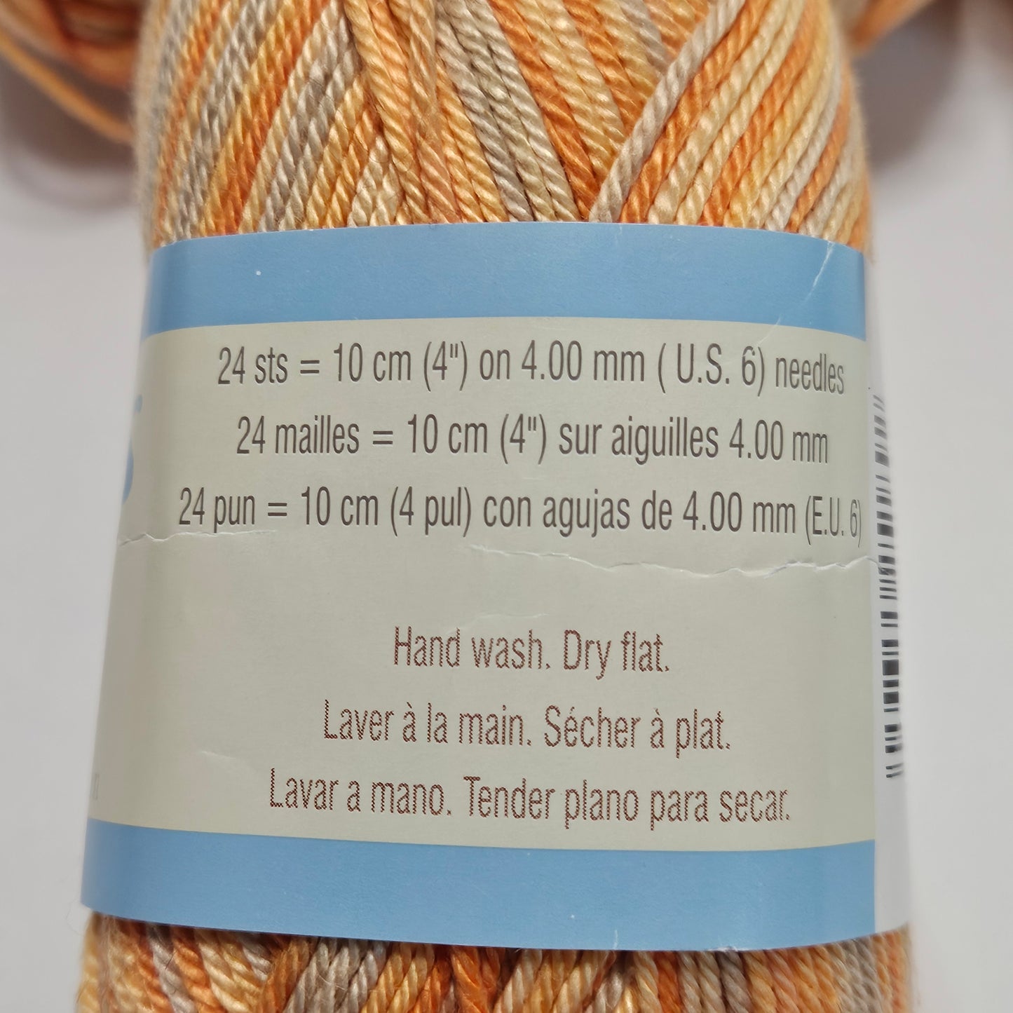 Patons Grace 100% Cotton Yarn,  4 skein lot, color Tangelo