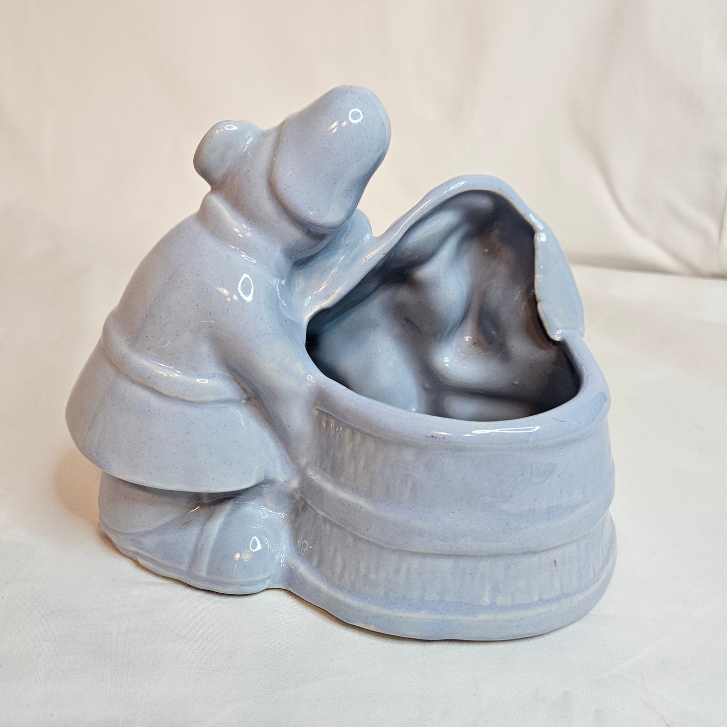 Vintage Niloak Circus Clown & Donkey planter, designed by Joe Alley, 1940s