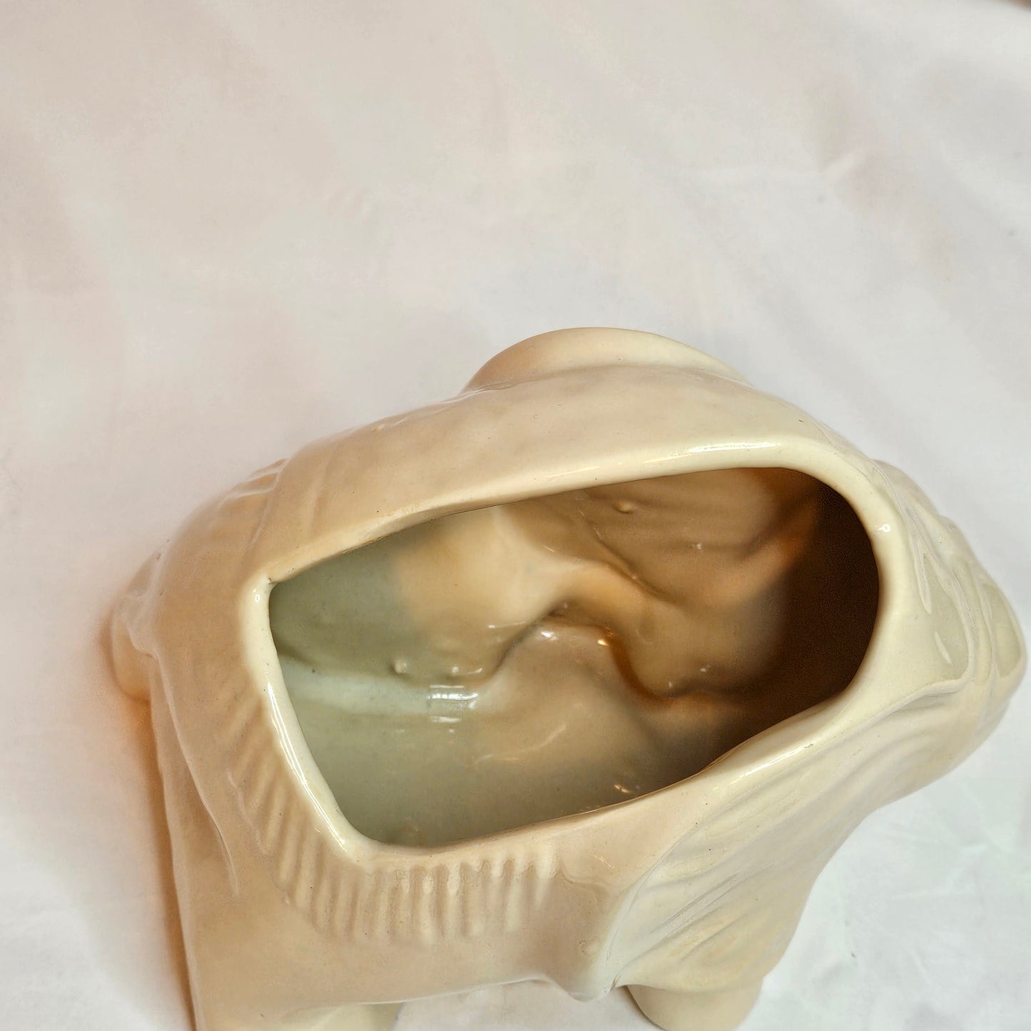 Niloak 1940s Circus Elephant planter, designed by Joe Alley, cream