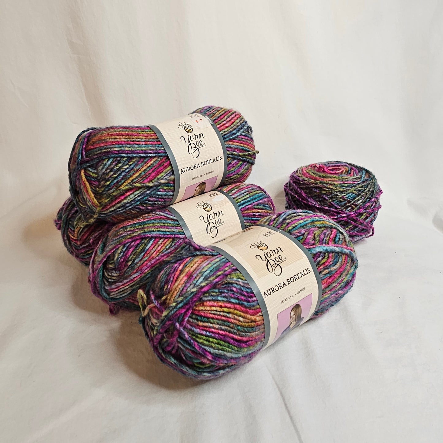 Yarn Bee Aurora Borealis acrylic yarn, various colors
