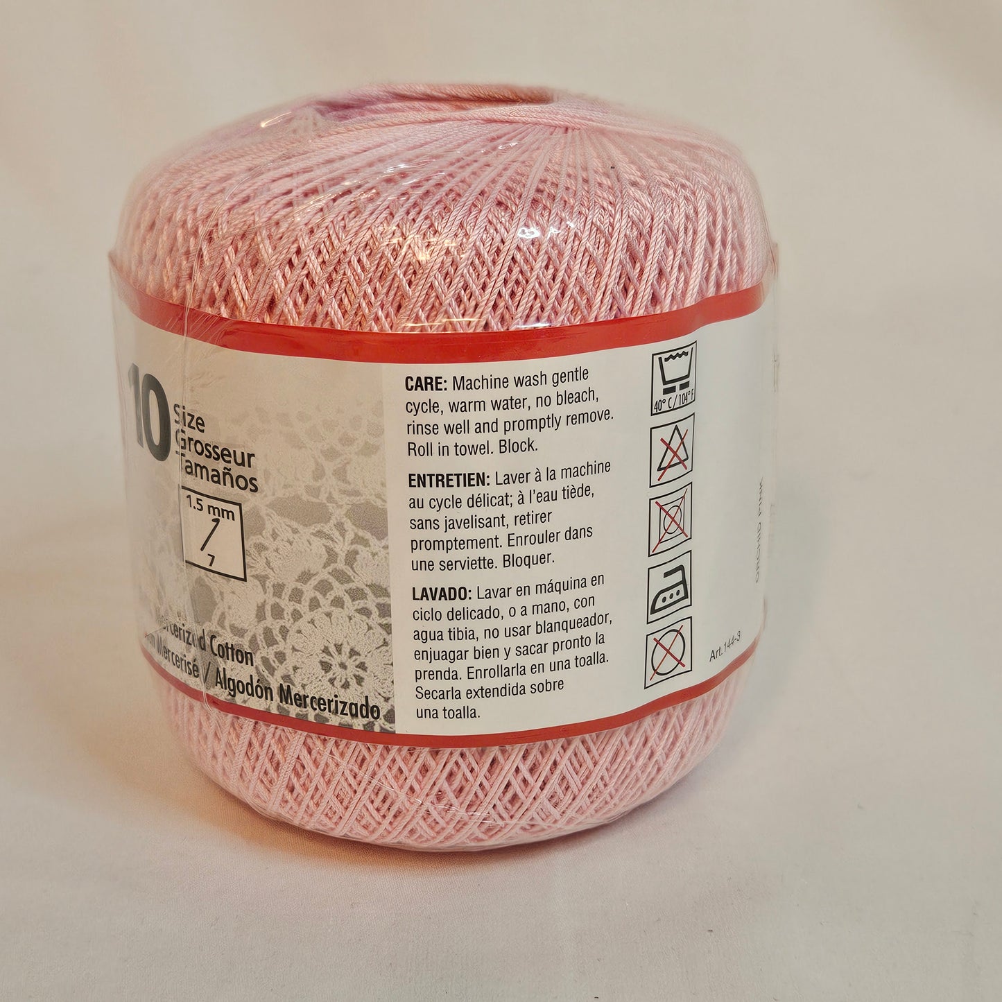 Red Heart Classic Crochet thread, #10, Orchid Pink