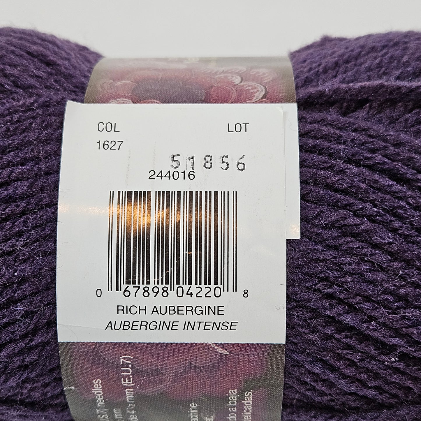 Paton Decor yarn, 75% Acrylic  25% Wool, Rich Aubergine
