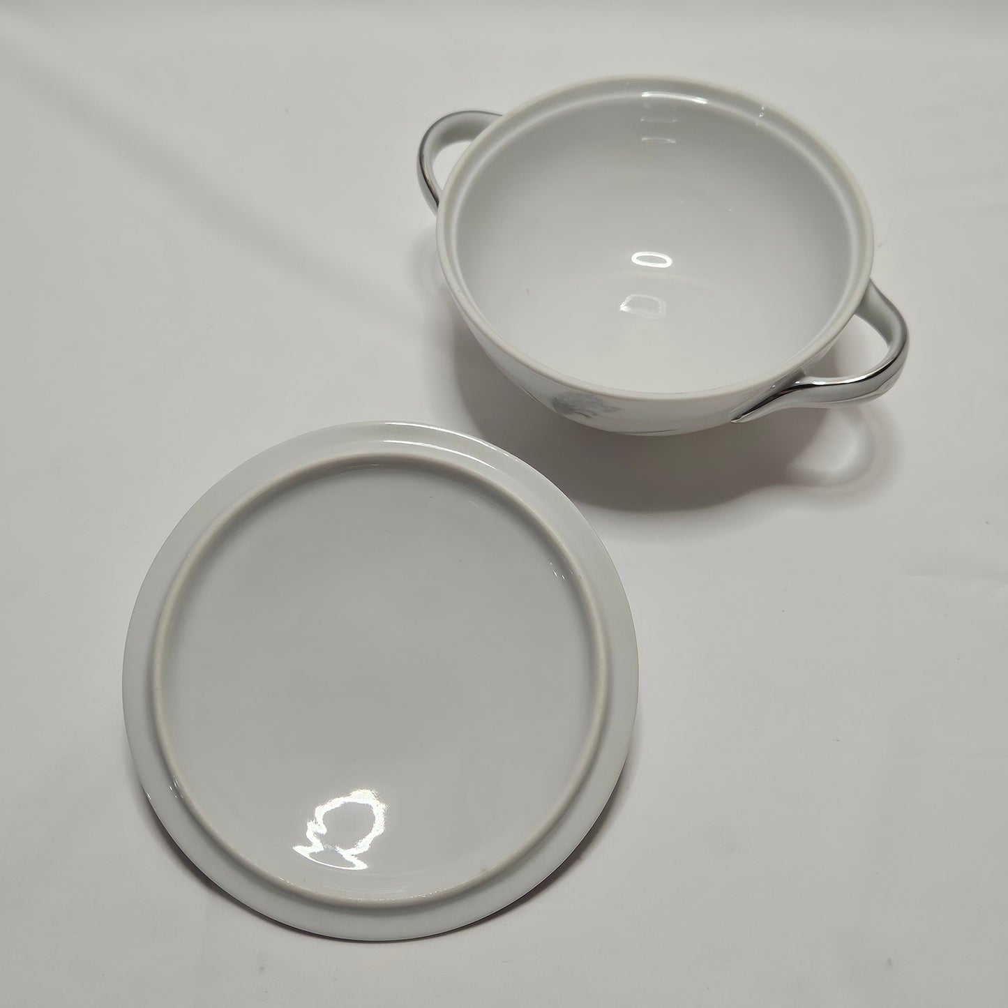 Wentworth China Silver Wheat sugar bowl and cream pitcher set