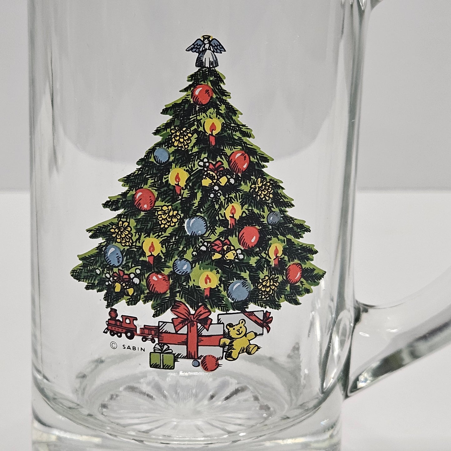 Vintage Christmas by Carlton, 13 oz. Glass Tankard, set of 4