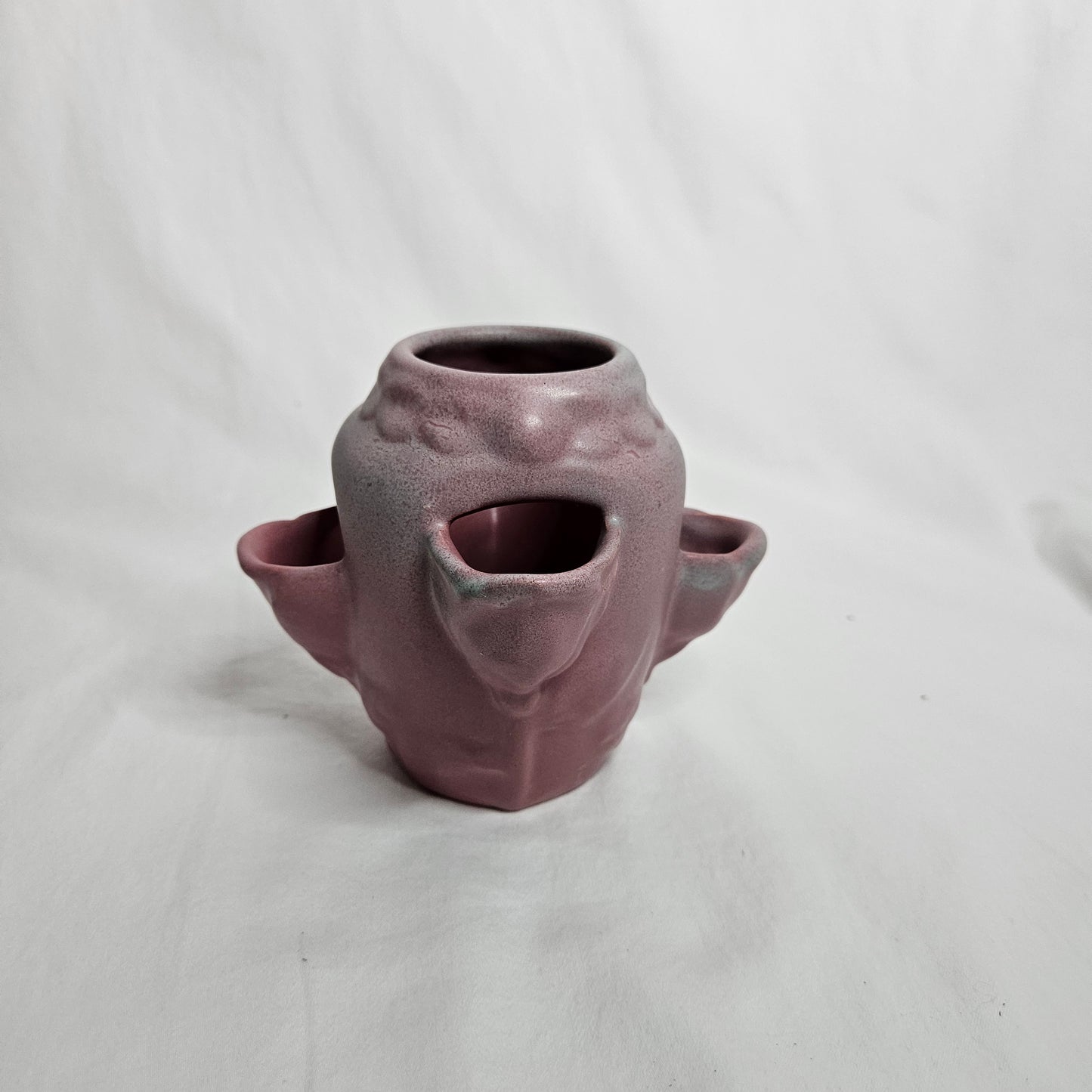 Rare Niloak tulip vase, multiple openings, Ozark Dawn II glaze, 4.75 inches