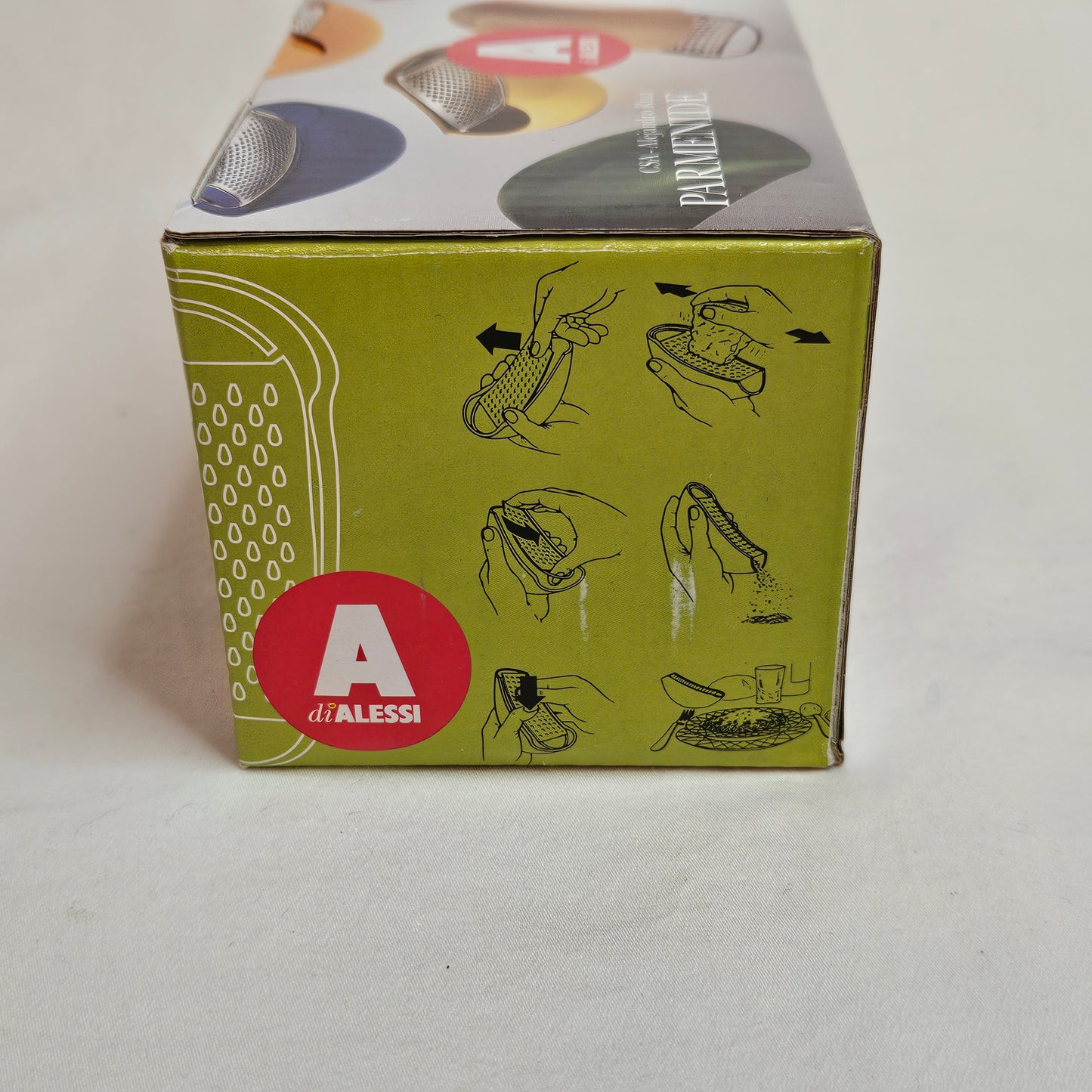 Alessi Parmenide Grater with cheese cellar designed by Alejandro Ruiz