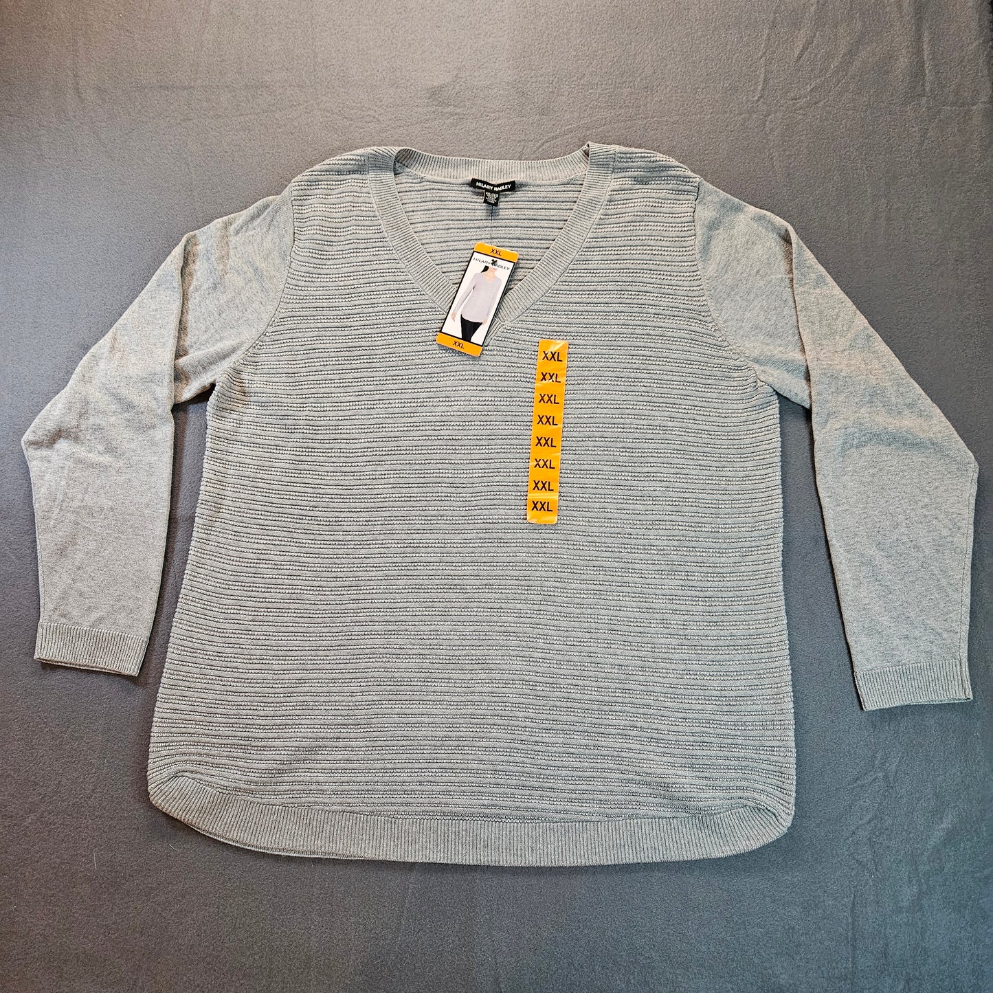 Hilary Radley women's knit tunic, NWT, Heathered Grey, XXL