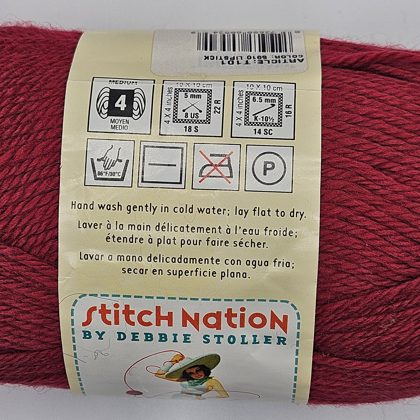 Red Heart Stitch Nation Bamboo Ewe yarn, 55% viscose 45% wool