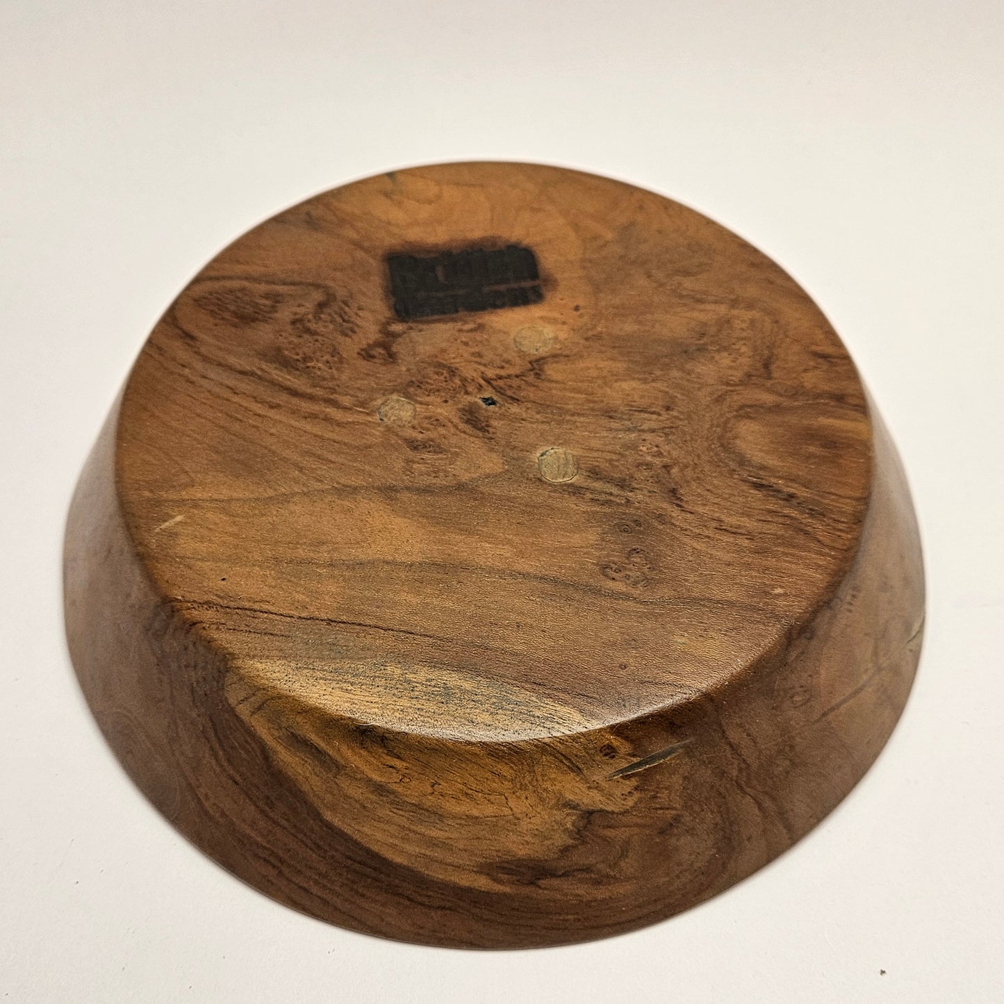 Vintage British Gardens teak bowl, 8 inch bowl