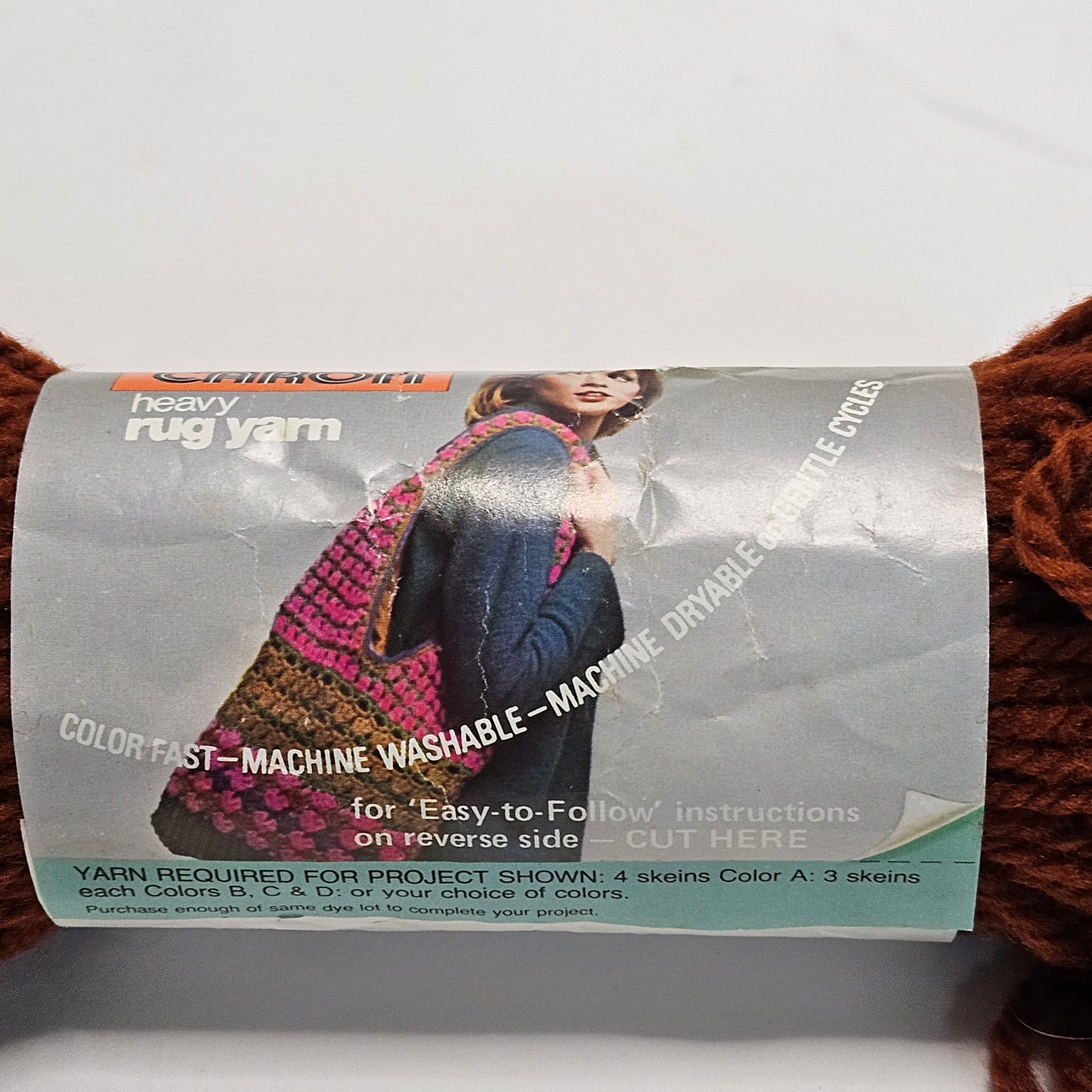 Vintage Caron Heavy Rug Yarn, various colors, 100% Dacron