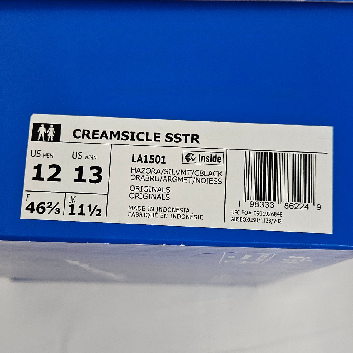 Adidas Superstar LA1501 Hellstar Hazy Orange Size 12M 13W New