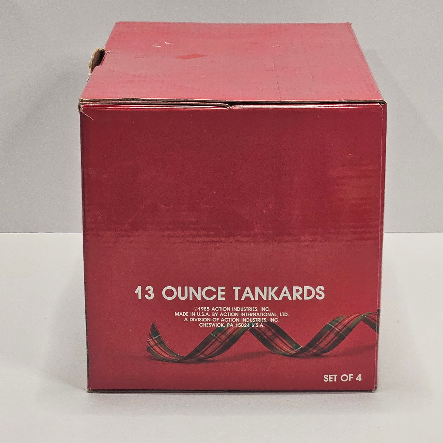 Vintage Christmas by Carlton, 13 oz. Glass Tankard, set of 4