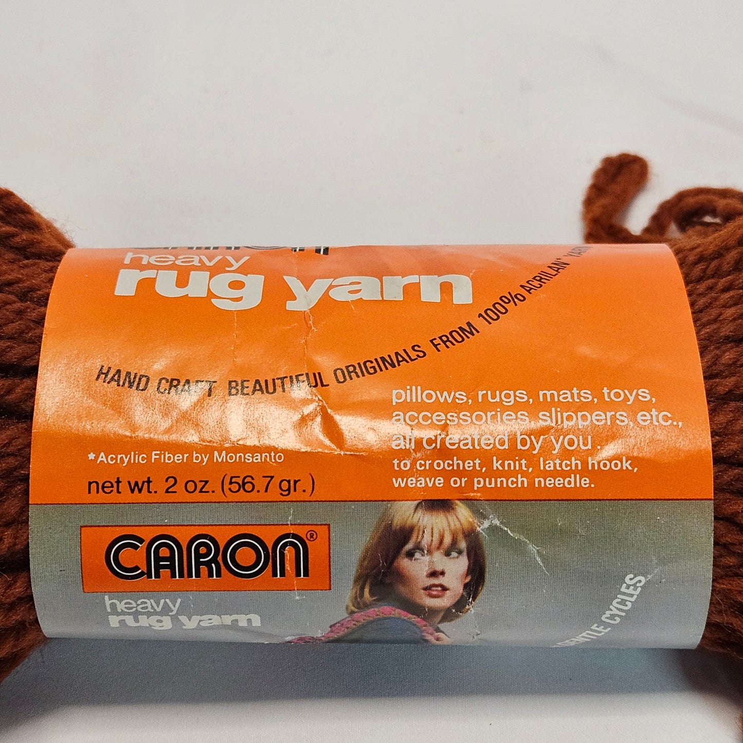 Vintage Caron Heavy Rug Yarn, various colors, 100% Dacron