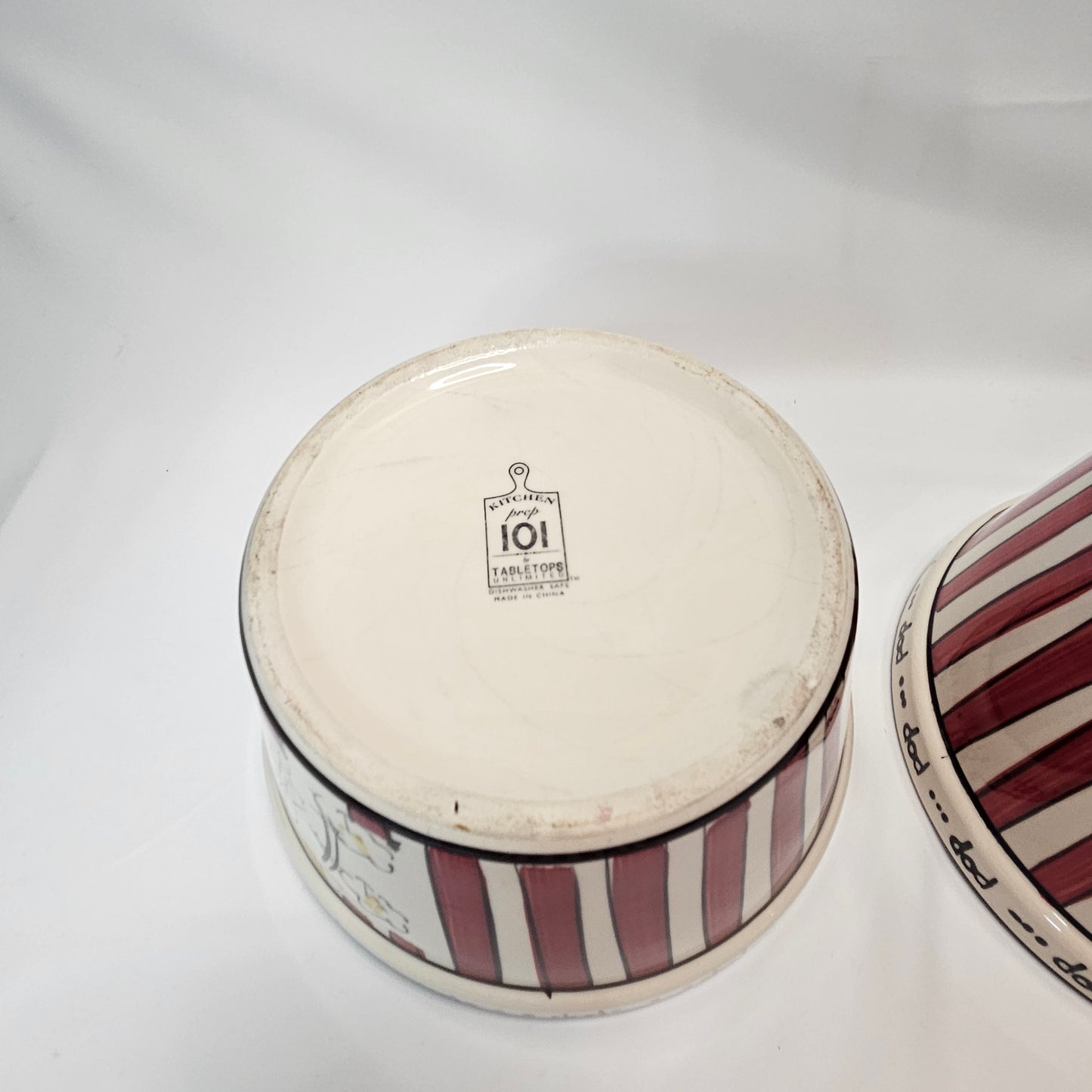 Popcorn Bowl Set, 1 large and 3 small ceramic bowls, Kitchen Prep 101, Tabletops Unlimited