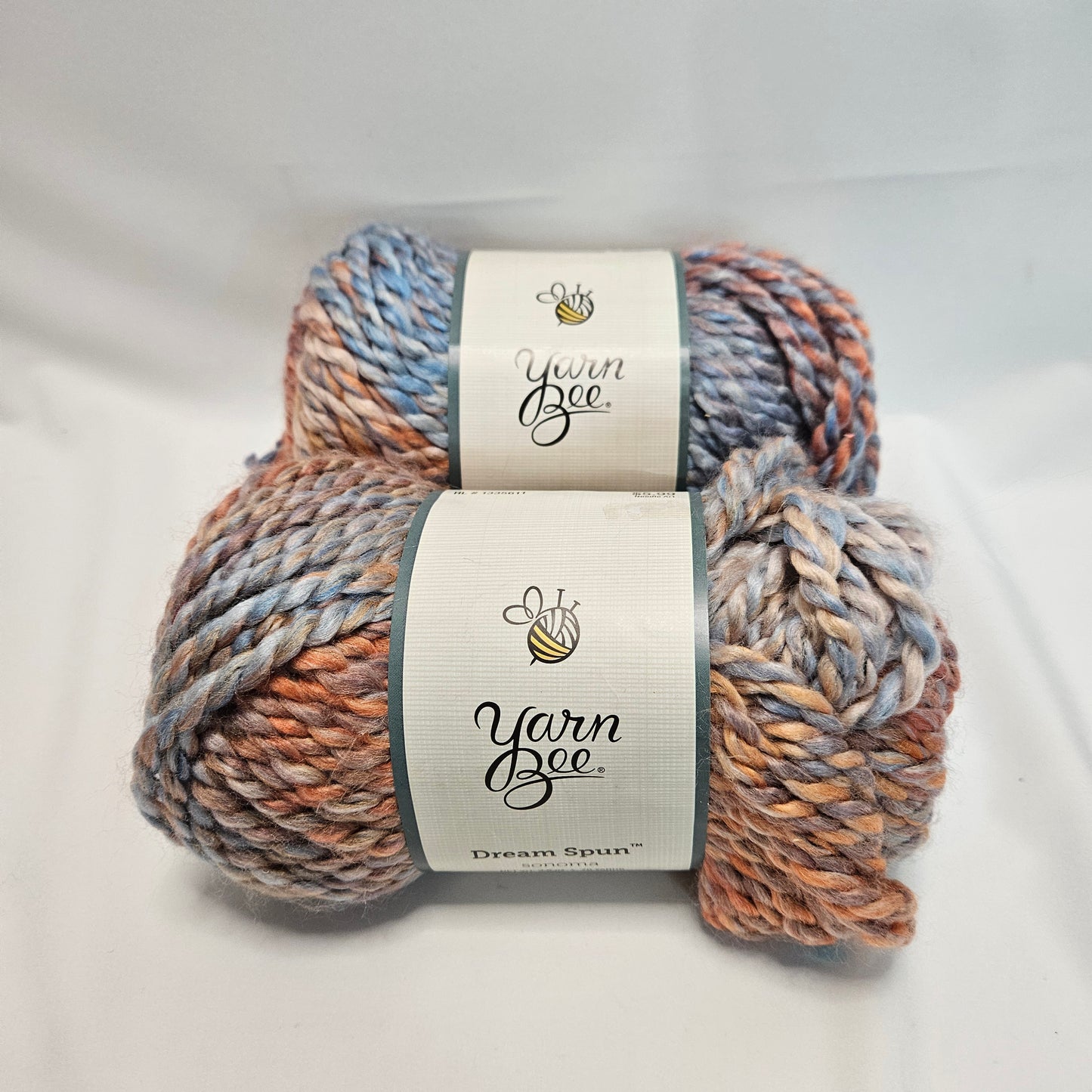 Yarn Bee Dream Spun Acrylic/wool bulky yarn, 2 skeins of color Sonoma