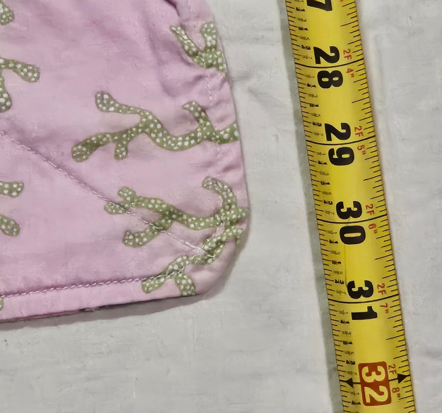 Quilted baby blanket 31 x 31