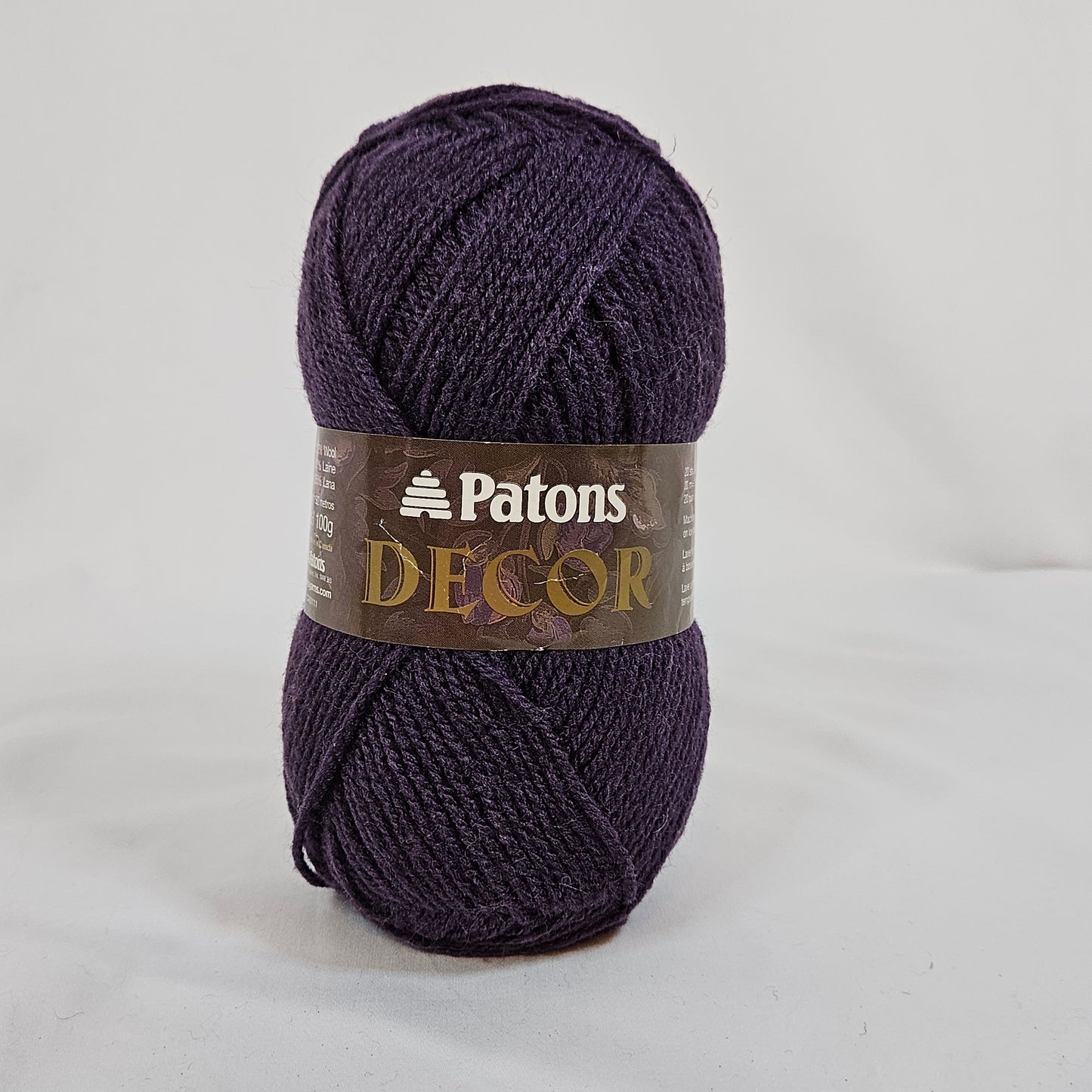 Paton Decor yarn, 75% Acrylic  25% Wool, Rich Aubergine