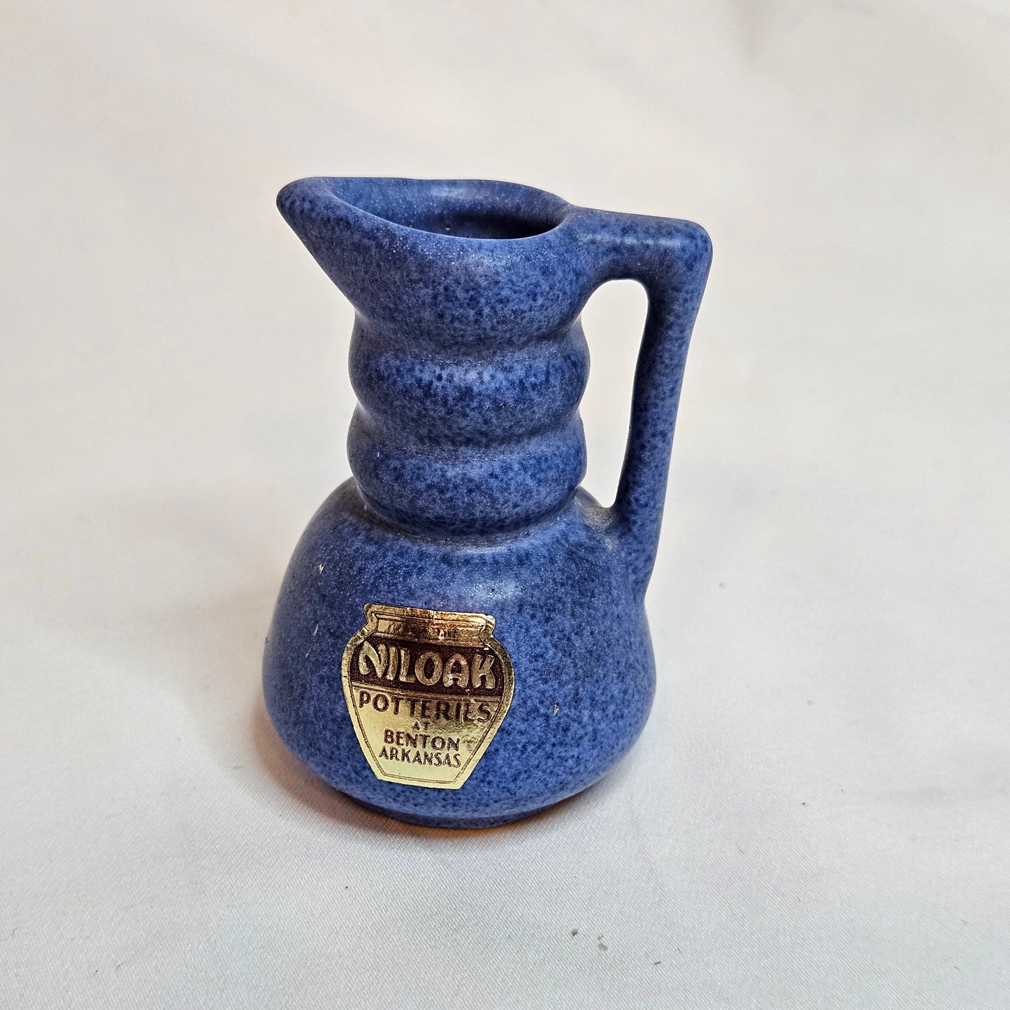 Niloak vintage miniature pitcher, 2.75 inches tall