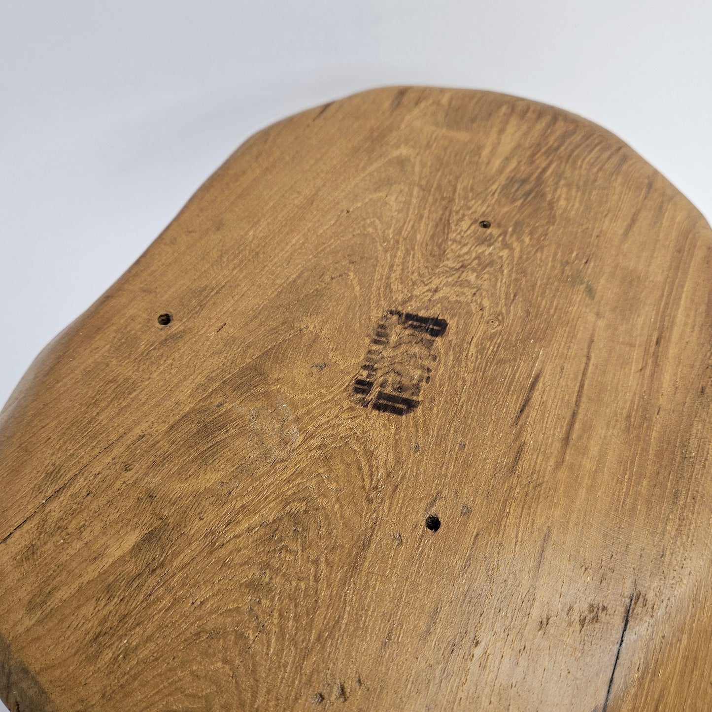 Vintage British Gardens teak bowl, 9.5x8x4 inches with 6 inch interior