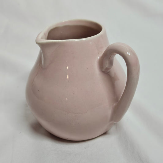 Niloak small creamer pitcher, light pink, 4 inches tall