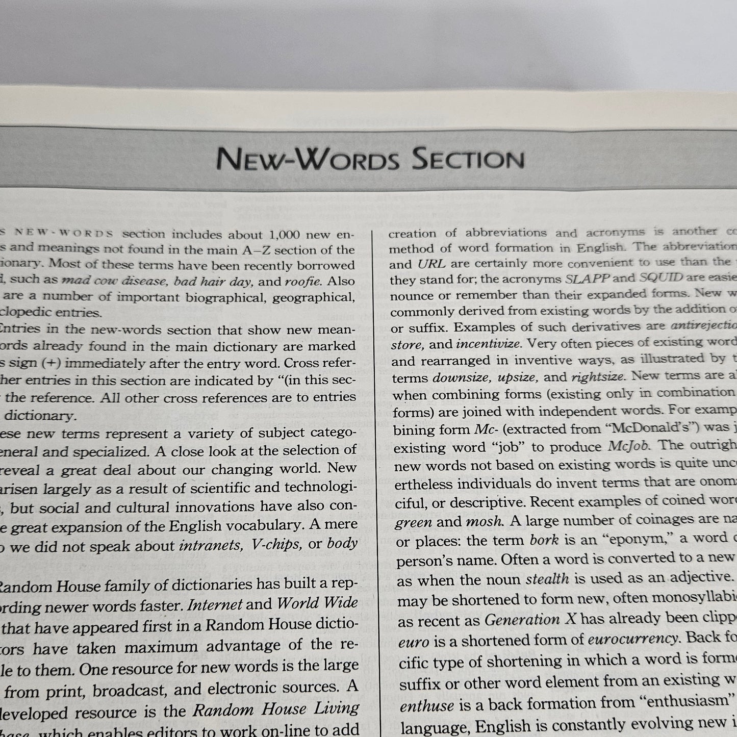 Random House Webster's 2nd Edition Unabridged Dictionary, 2001