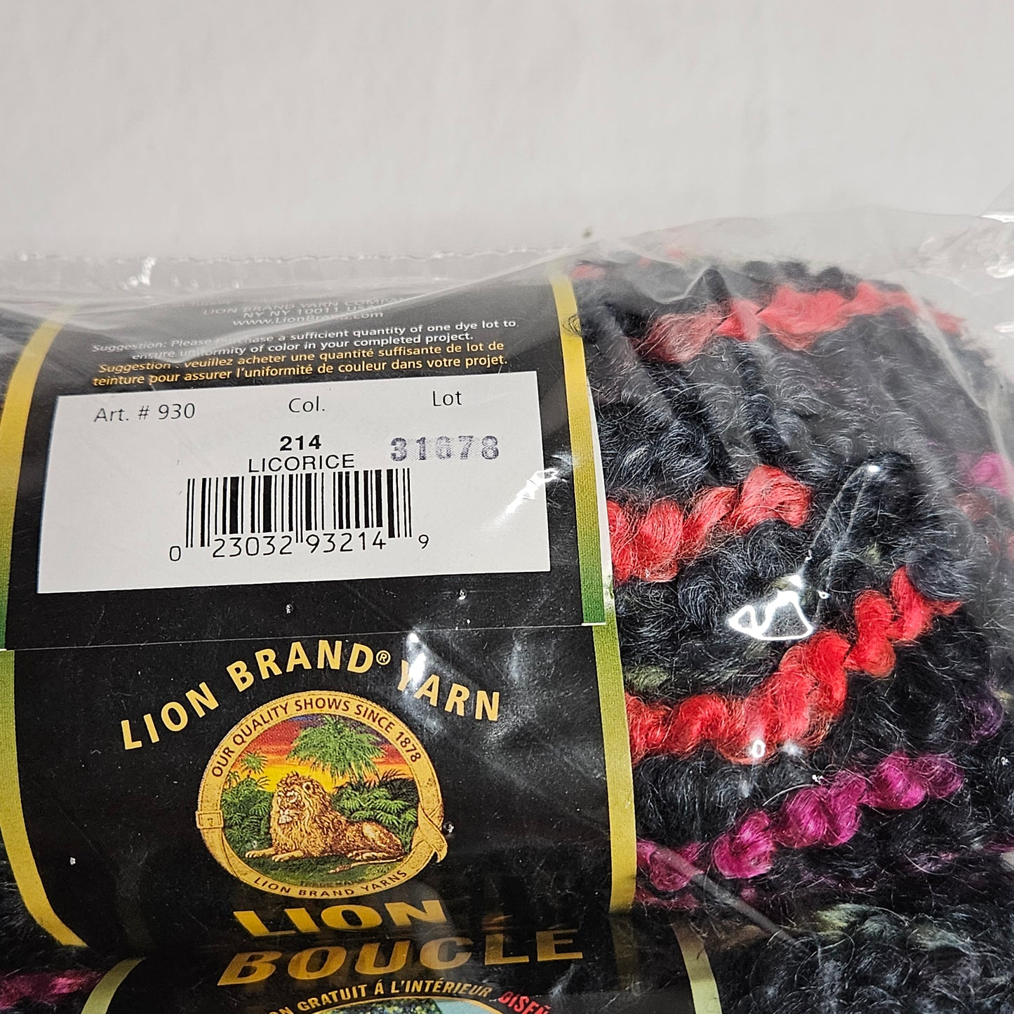 Lion Boucle yarn, Lions Brand, Super Bulky, Acrylic and Mohair