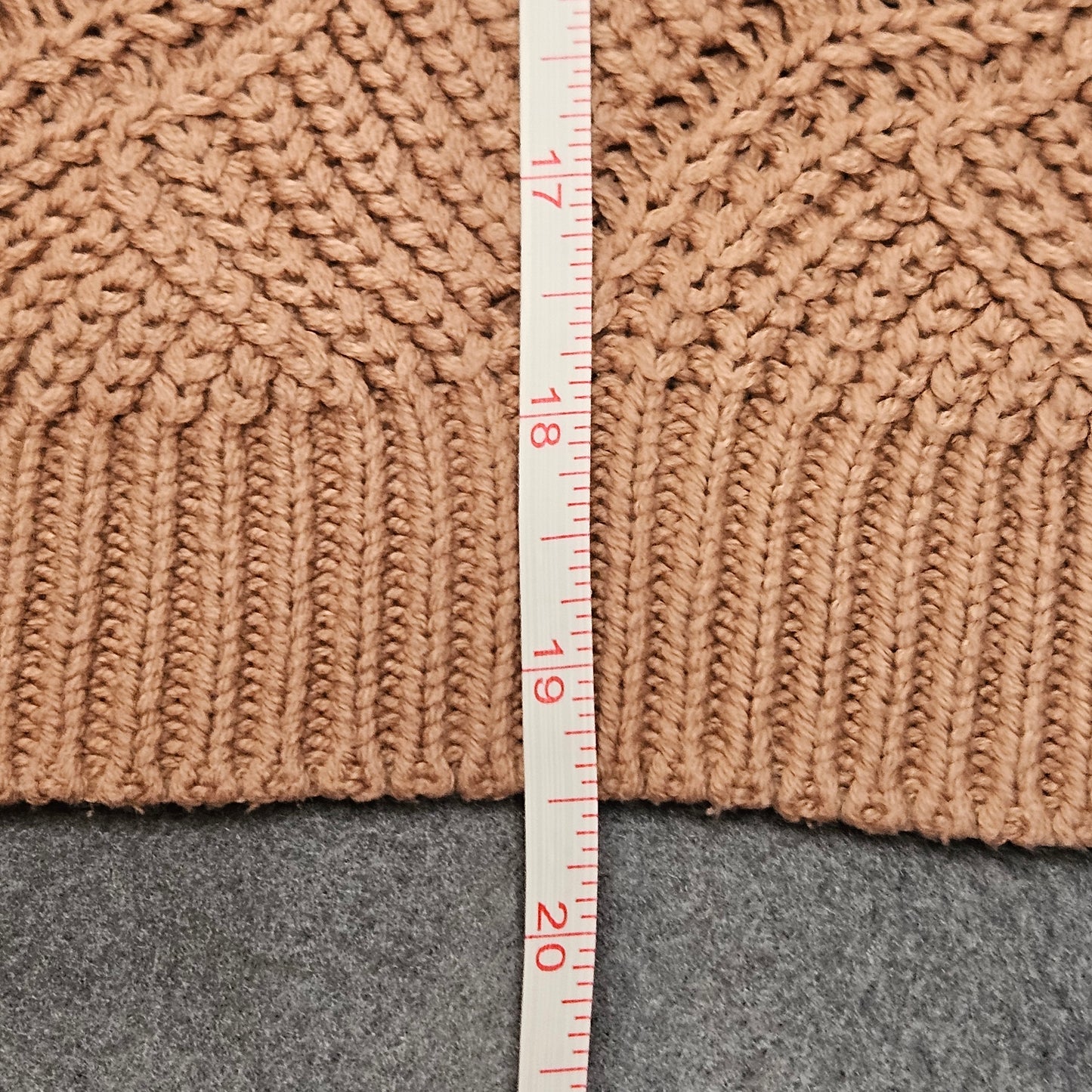 Moon & Madison long sleeve, scoop neck, open weave sweater, XS