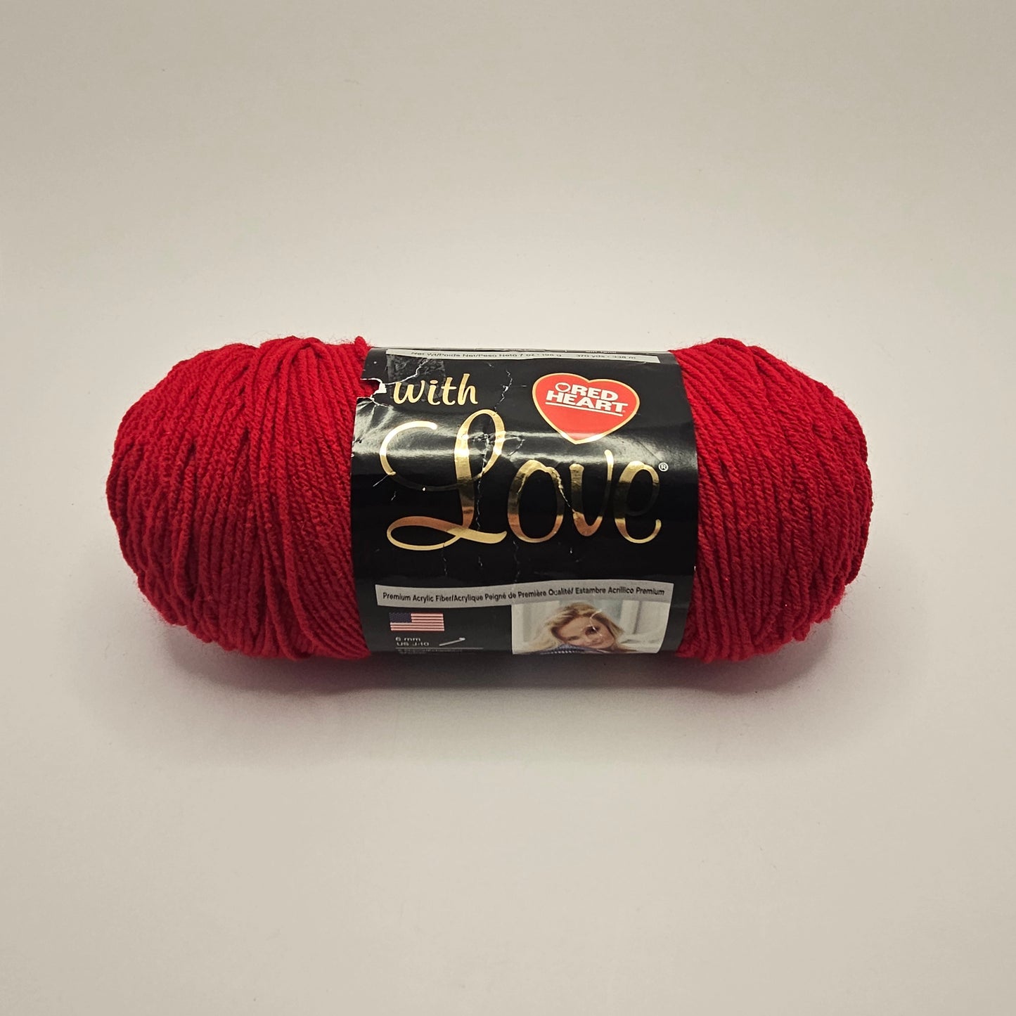 Red Heart With Love Yarn 5.6 oz Skein Acrylic Color Holly Berry