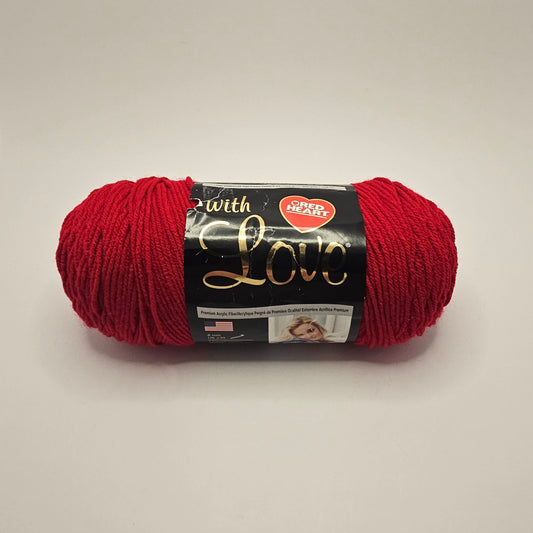 Red Heart With Love Yarn 5.6 oz Skein Acrylic Color Holly Berry