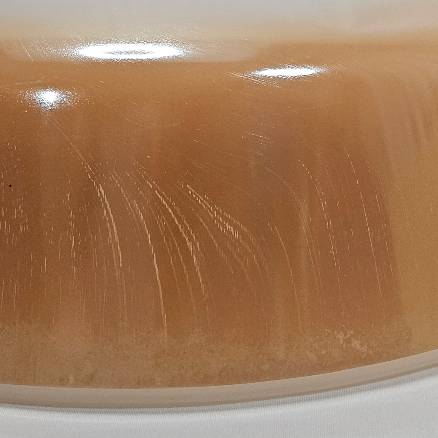 Anchor Hocking Fire King peach luster dish, 1 qt. #436