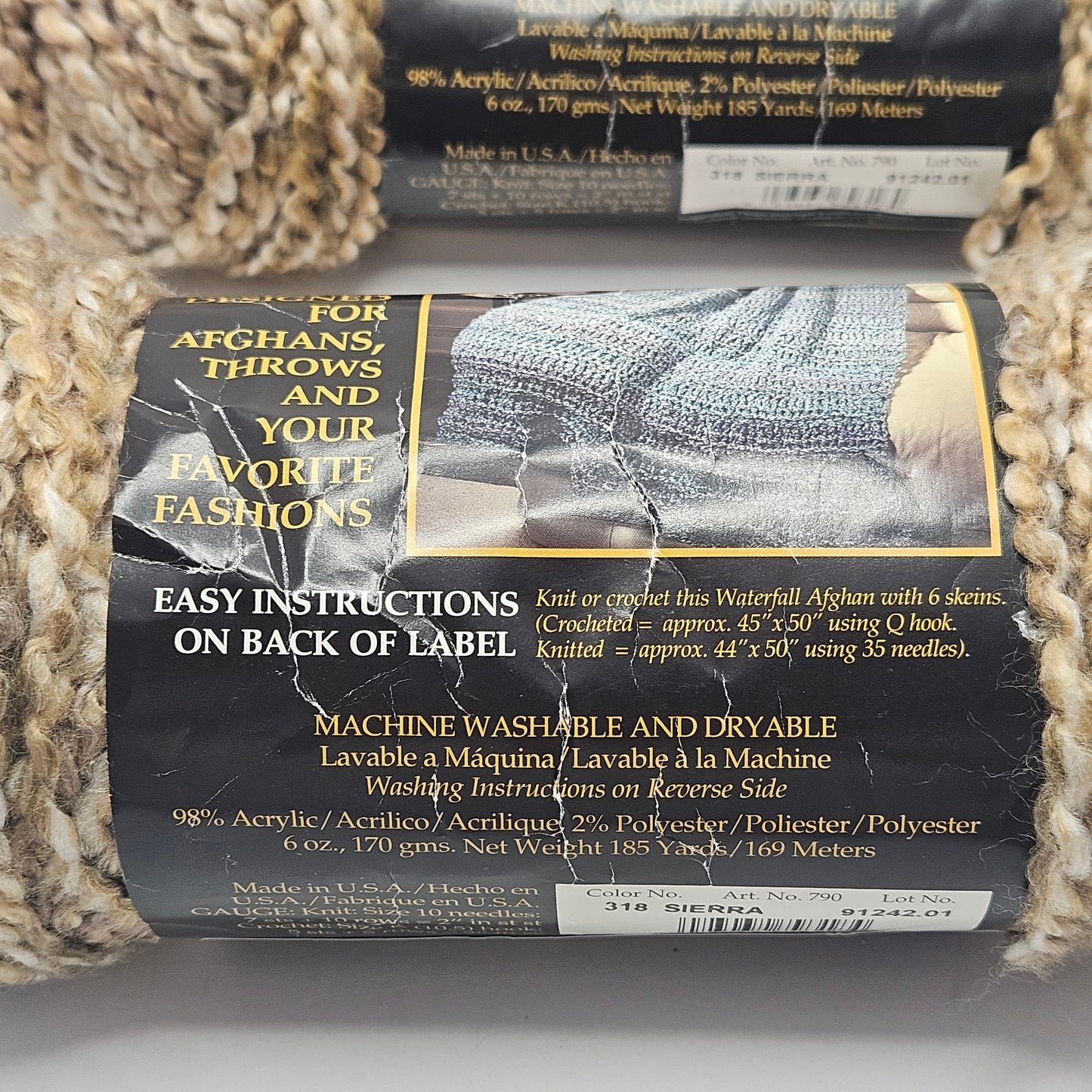 Lion Brand Homespun Yarn, Sierra 318, 2 Skeins, Same Color Lot