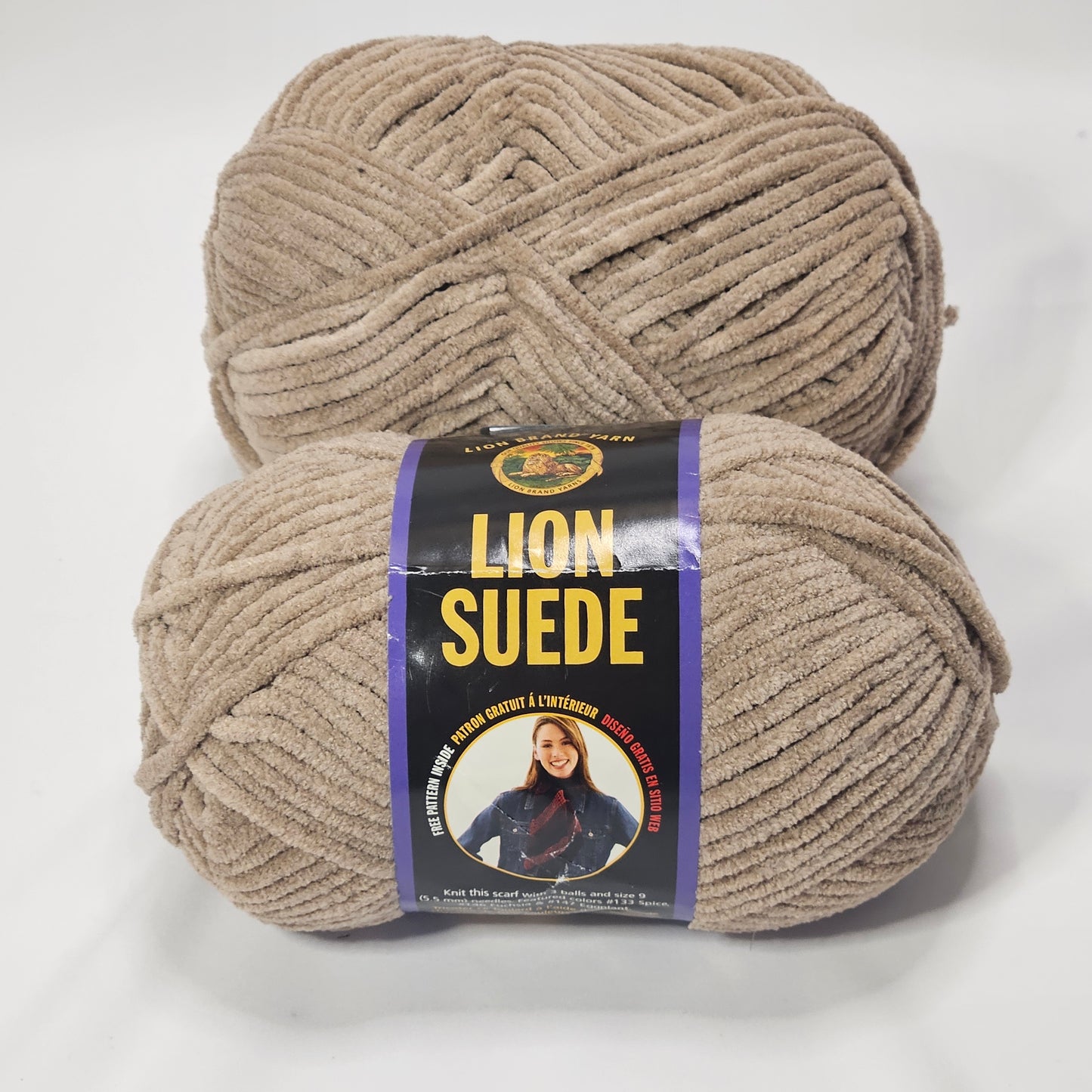 Lion Brand Lion Suede polyester yarn, various colors