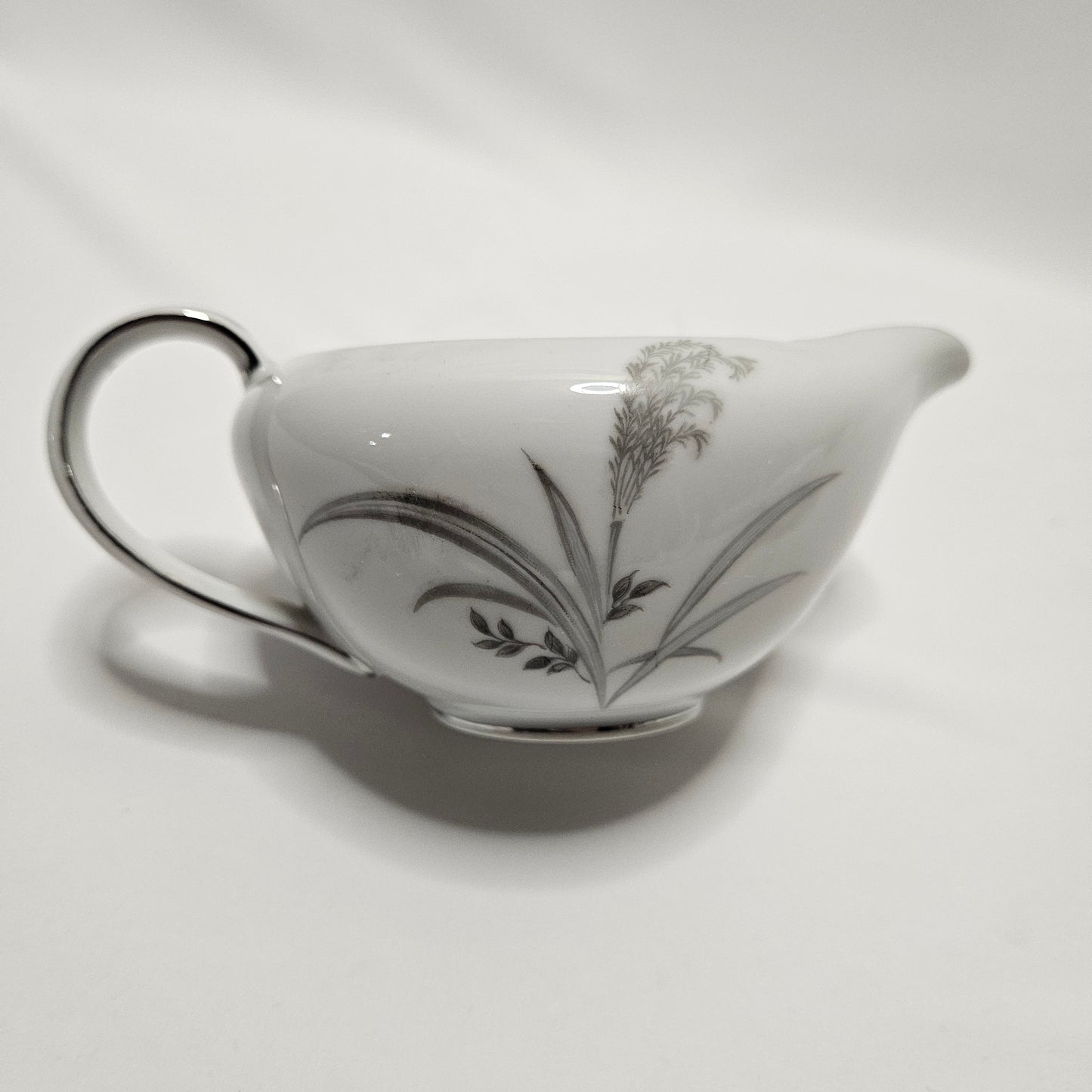Wentworth China Silver Wheat sugar bowl and cream pitcher set