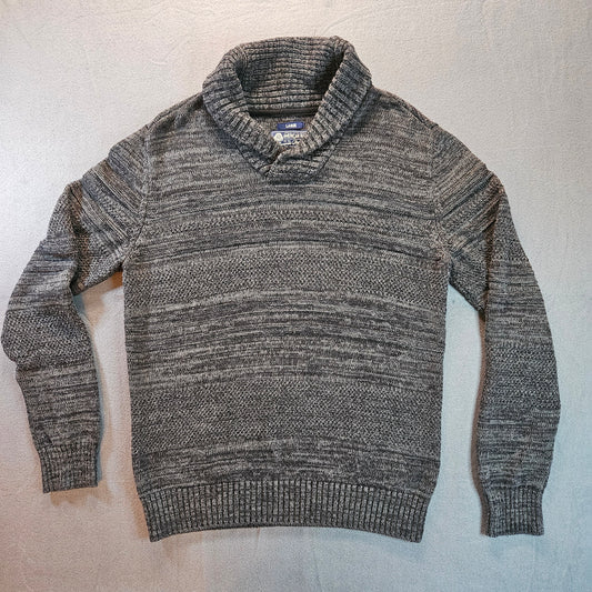 American Rag men's collared cotton sweater, Large, Heathered Grey, long sleeve