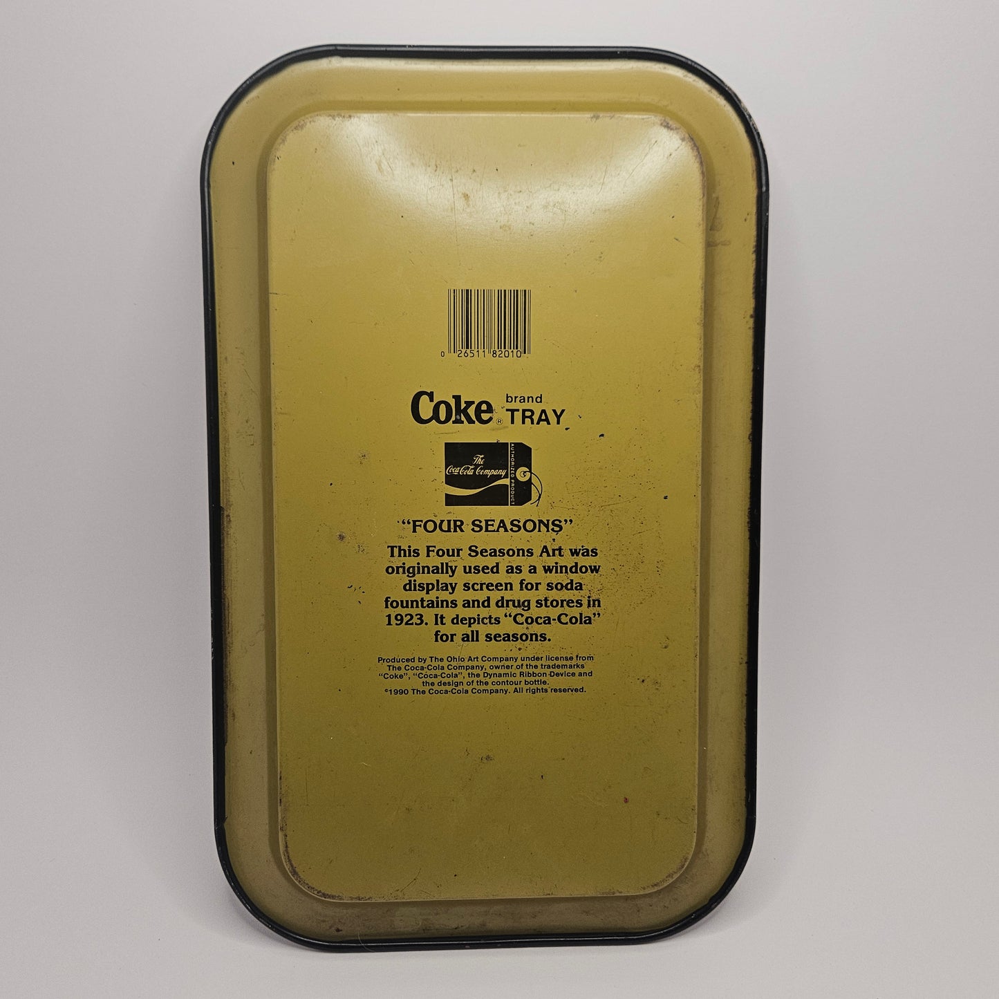 Coca Cola Tin Tray 9 x 14 Four Seasons 1923 Soda Advertisement Repro 1990