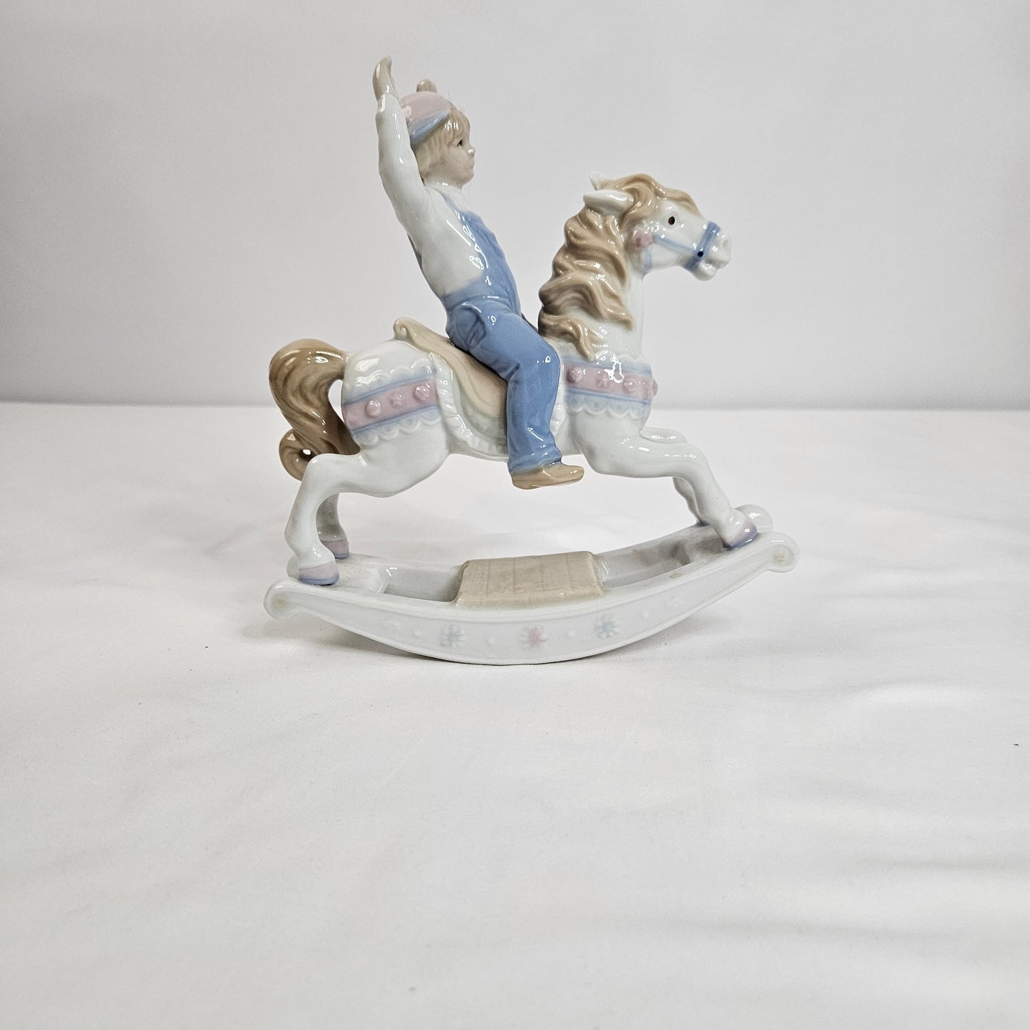 Vintage Paul Sebastian Boy on Rocking Horse Porcelain Figurine