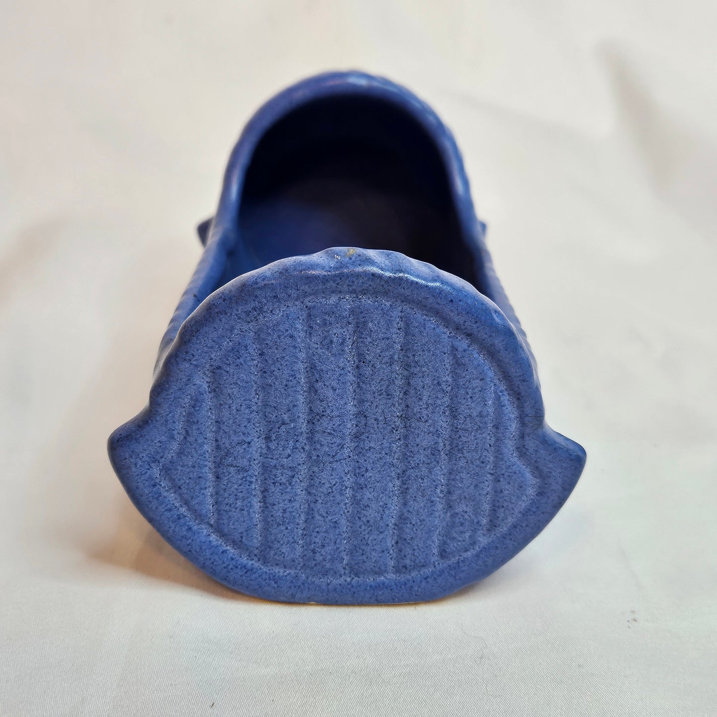 Vintage Niloak Pottery Cradle in Ozark Blue