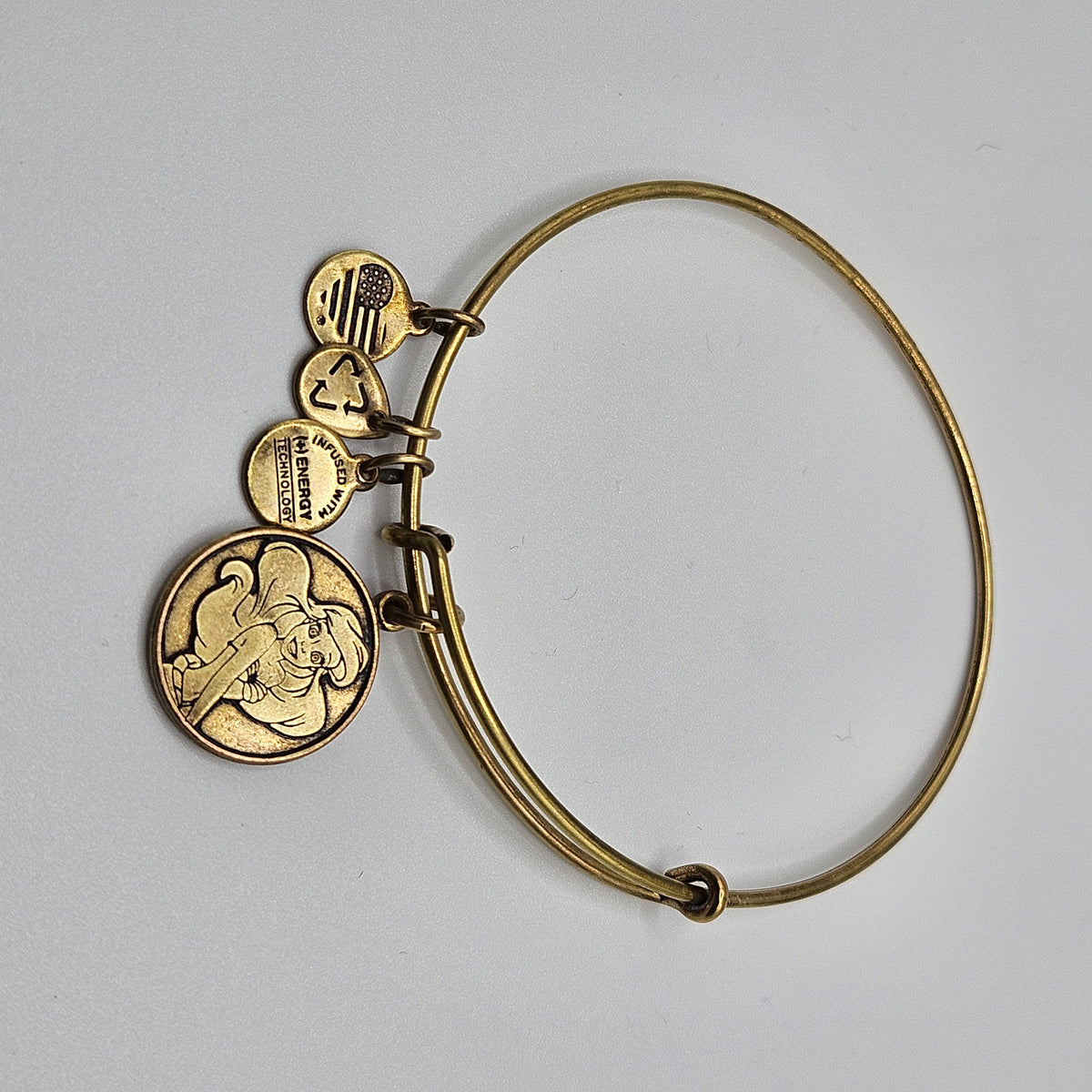Alex and Ani Disney Ariel Gold Bangle Bracelet