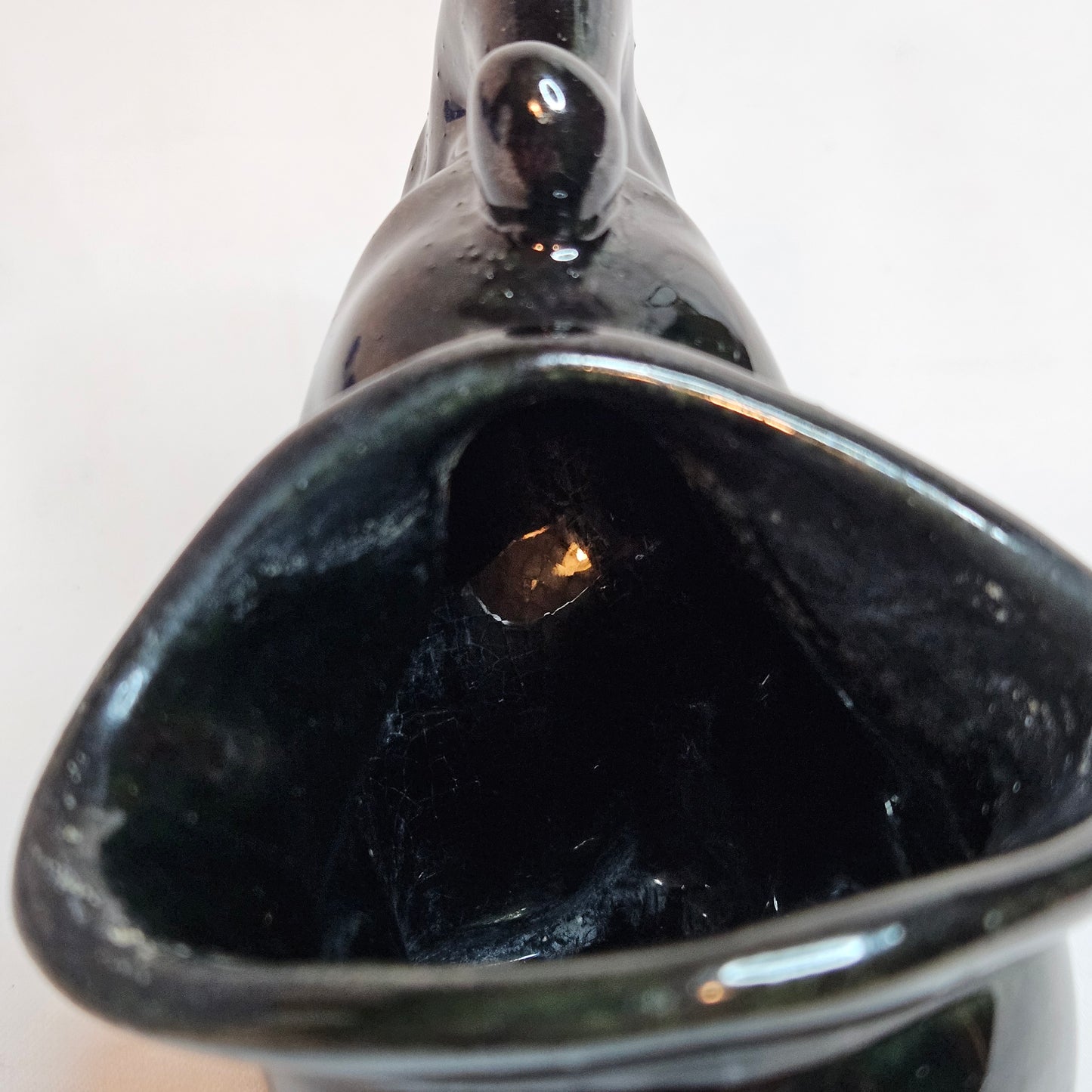 Vintage Niloak Elephant planter, glossy black