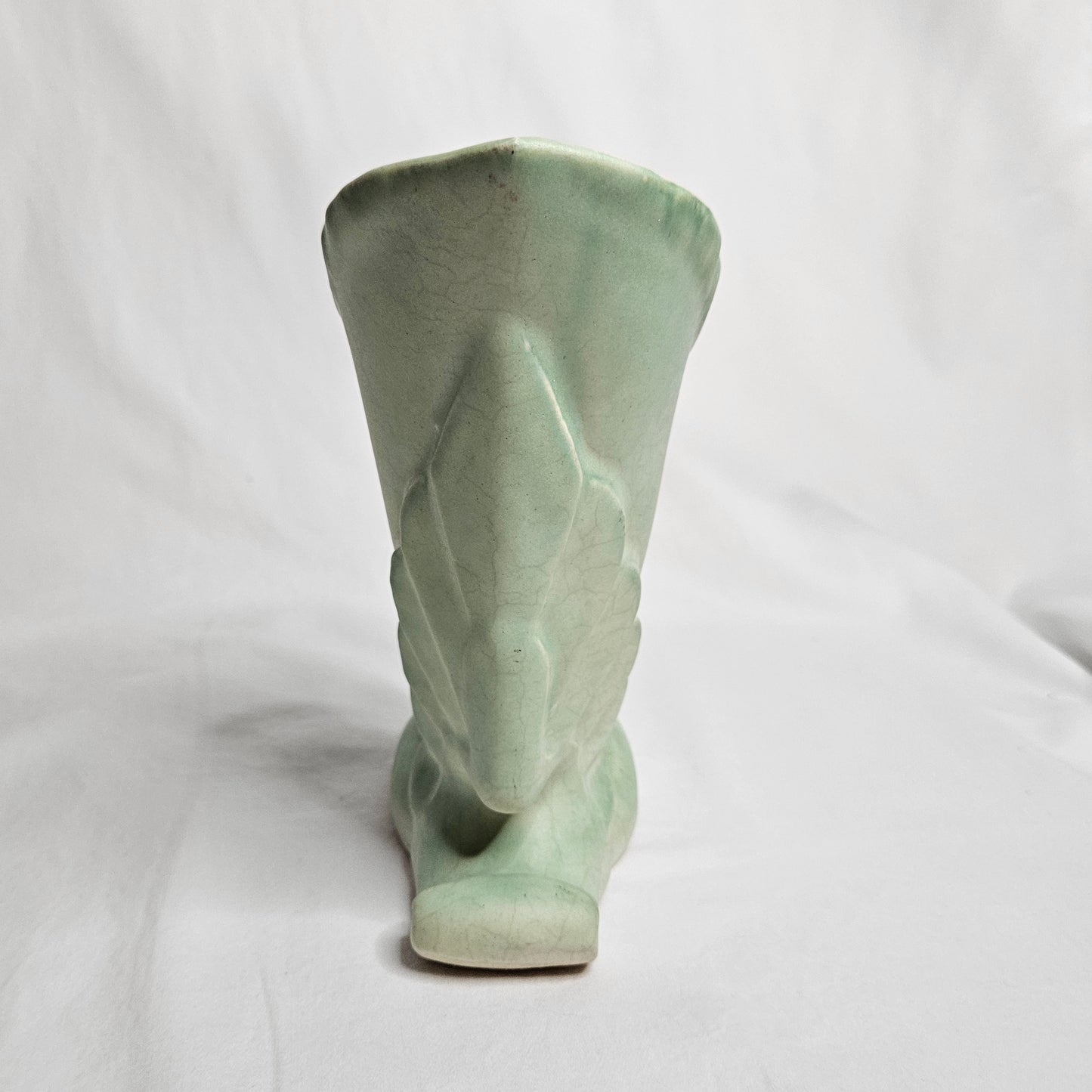 Vintage Niloak Cornucopia vase, 7" tall,
