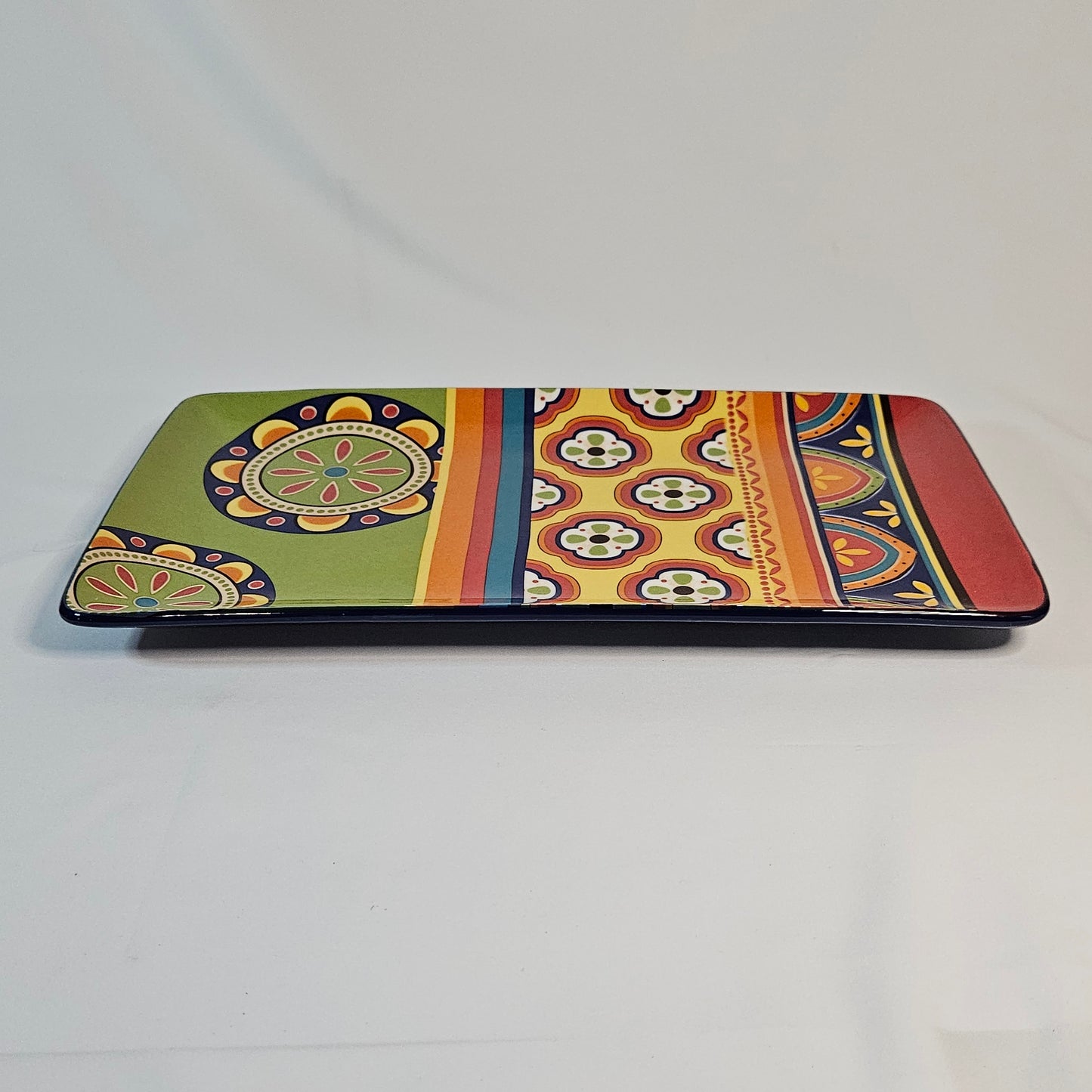Bico Tunisian serving tray, ceramic, 8 x 14 inches
