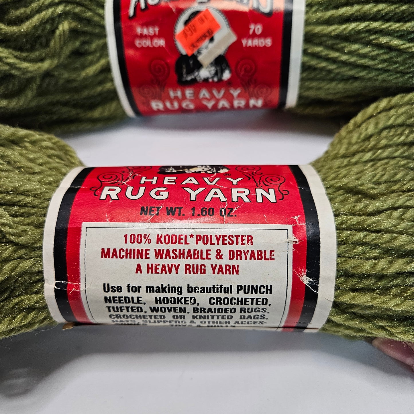 Vintage Aunt Lydia's Heavy Rug Yarn, various colors, lot of 6 skeins