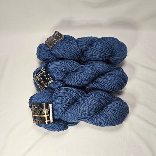 Cascade 220 Peruvian Highland Wool yarn, Color 8339, Marine, Lot of 3 skeins