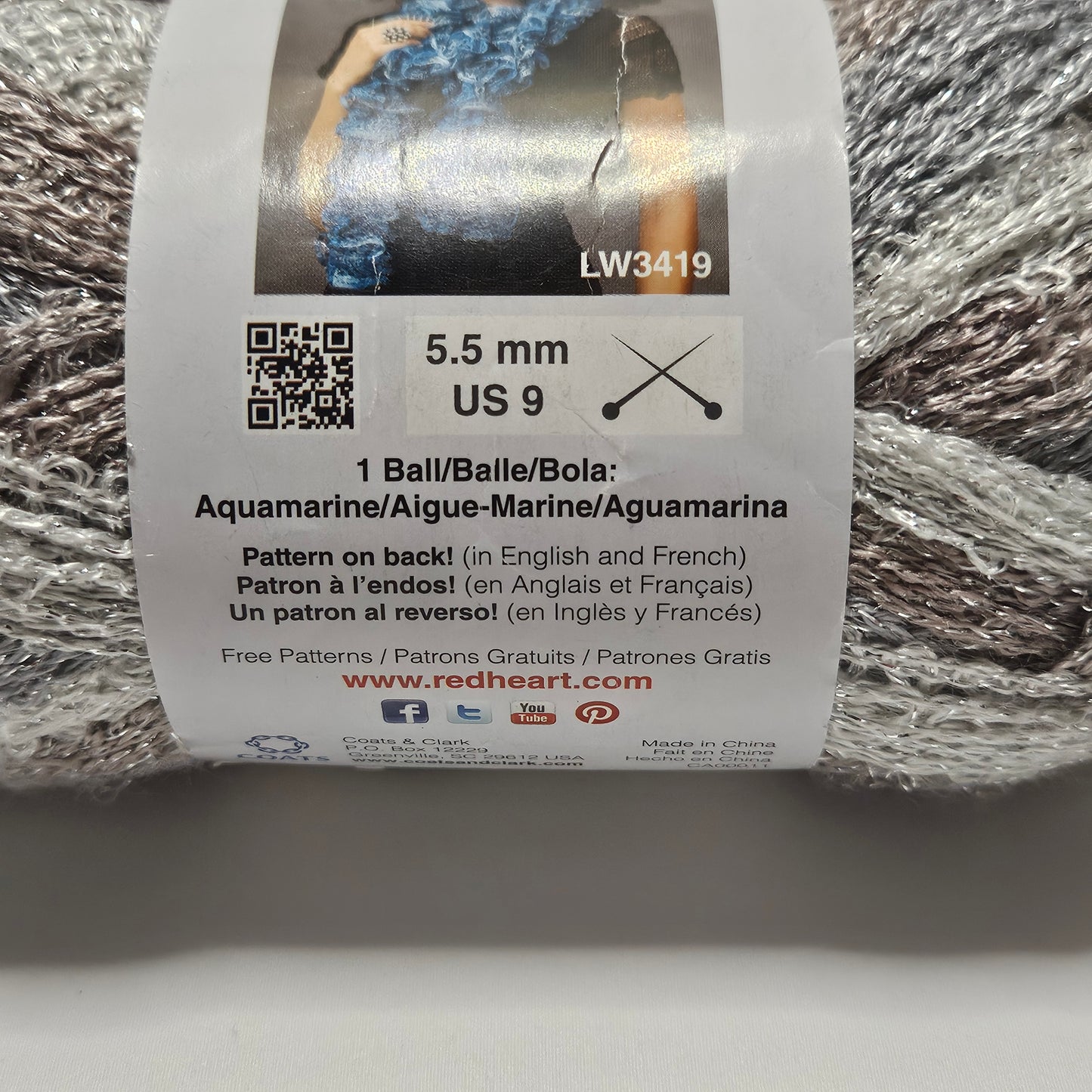 Red Heart Boutique Sashay Metallic Scarf Yarn, various colors