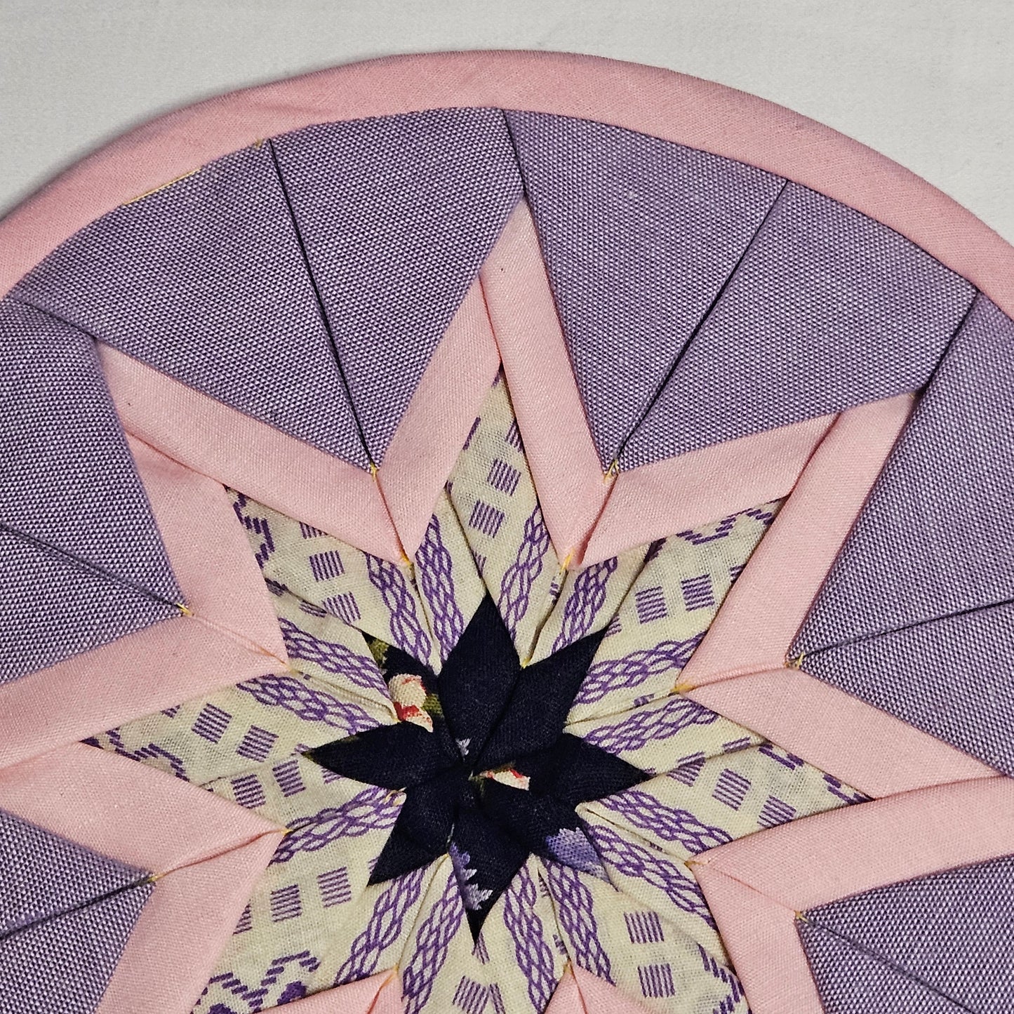 8" quilted cotton trivet